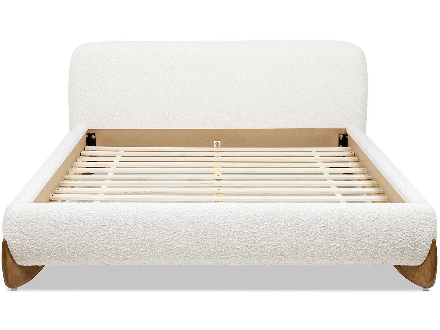 Jennifer Taylor Home Alpine Queen Upholstered Bed, White, large