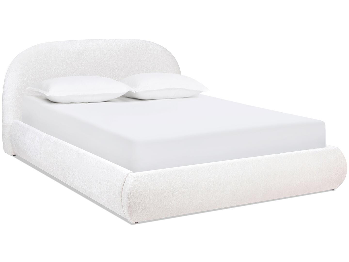 Jennifer Taylor Home Archie Queen Upholstered Bed, Almond White, large
