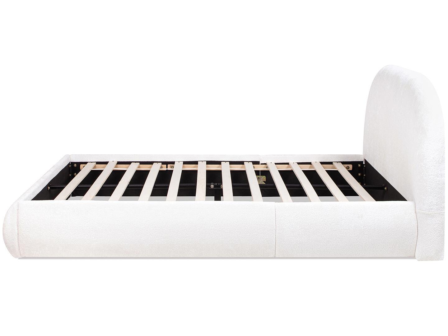 Jennifer Taylor Home Archie Queen Upholstered Bed, Almond White, large