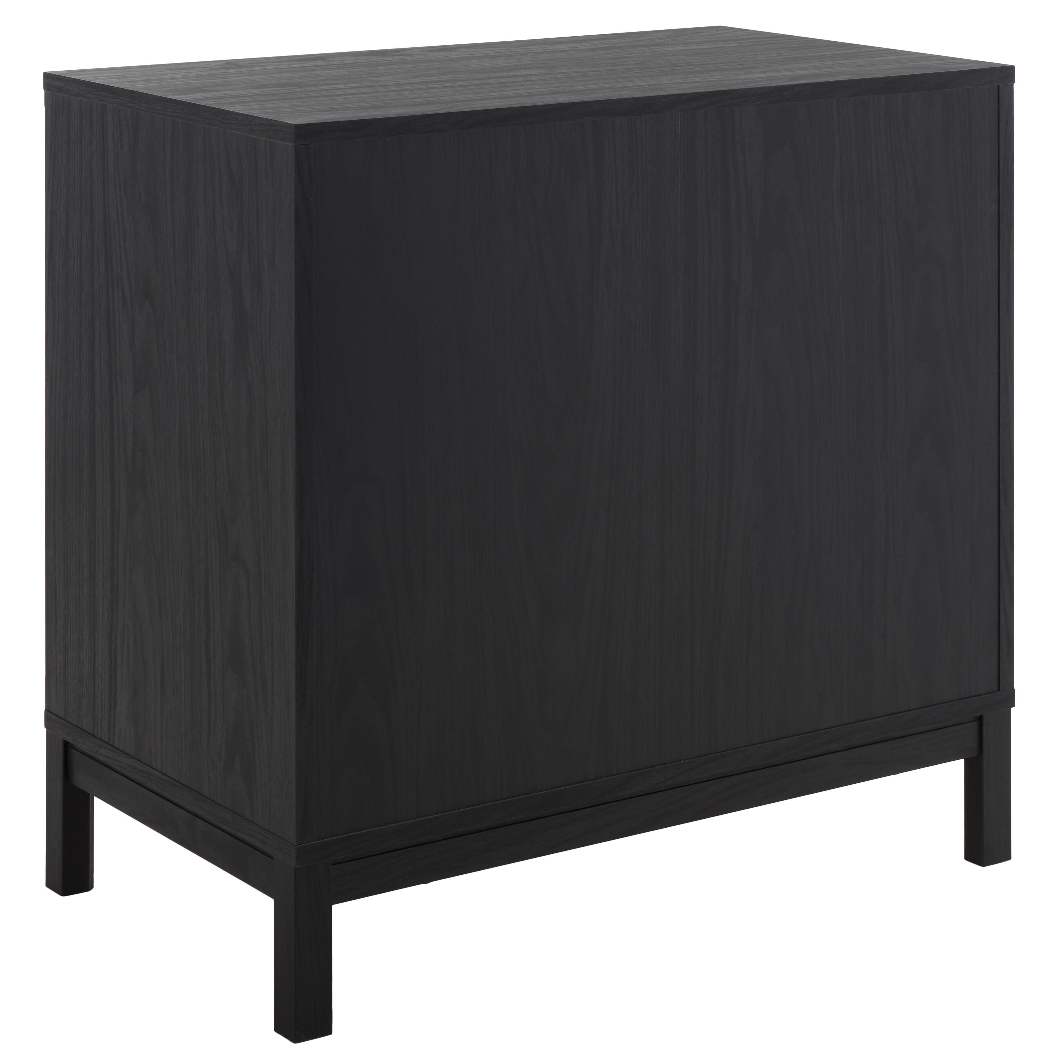 Safavieh Galio 31" 3 Drawer Chest of Drawers, Black/Gold, large
