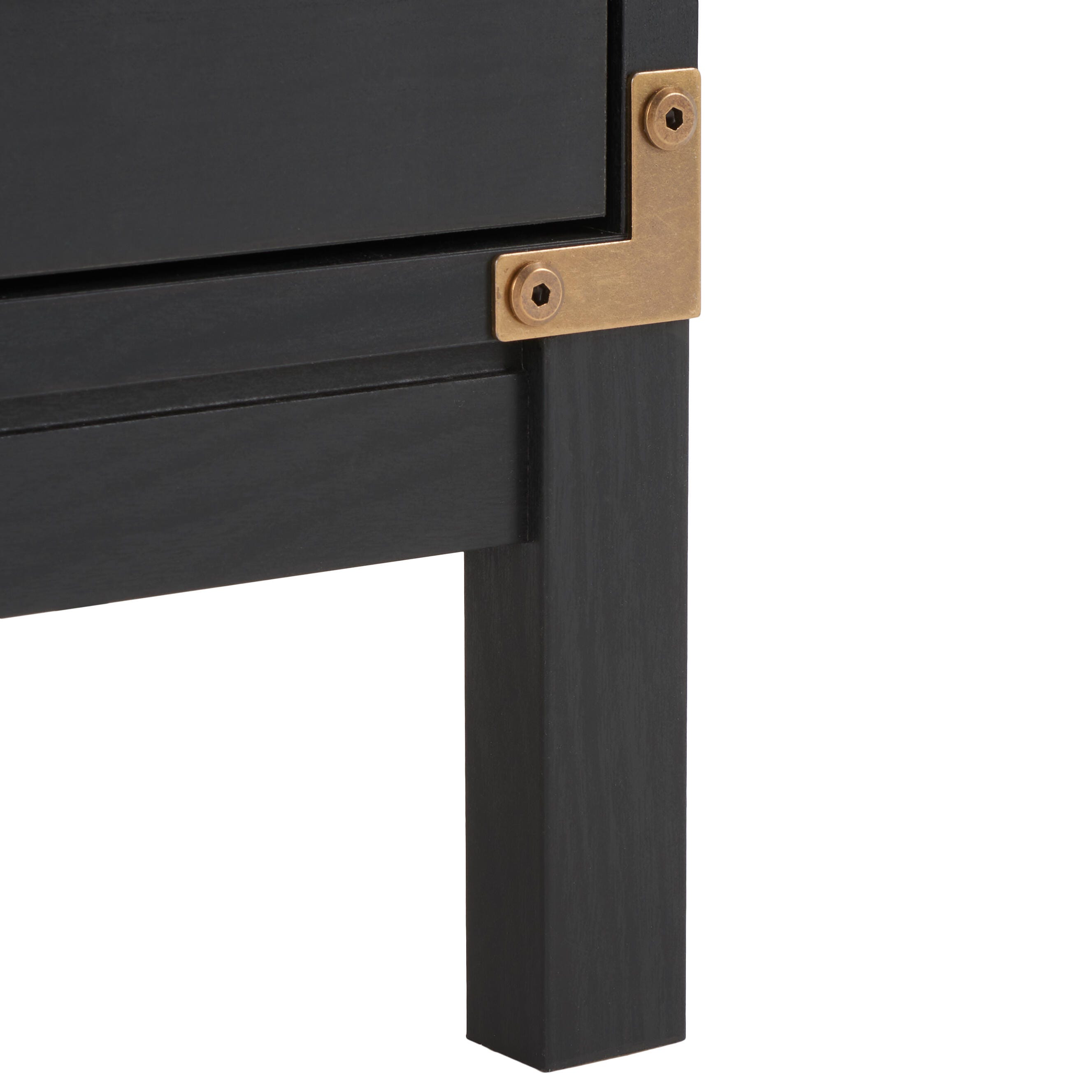 Safavieh Galio 31" 3 Drawer Chest of Drawers, Black/Gold, large