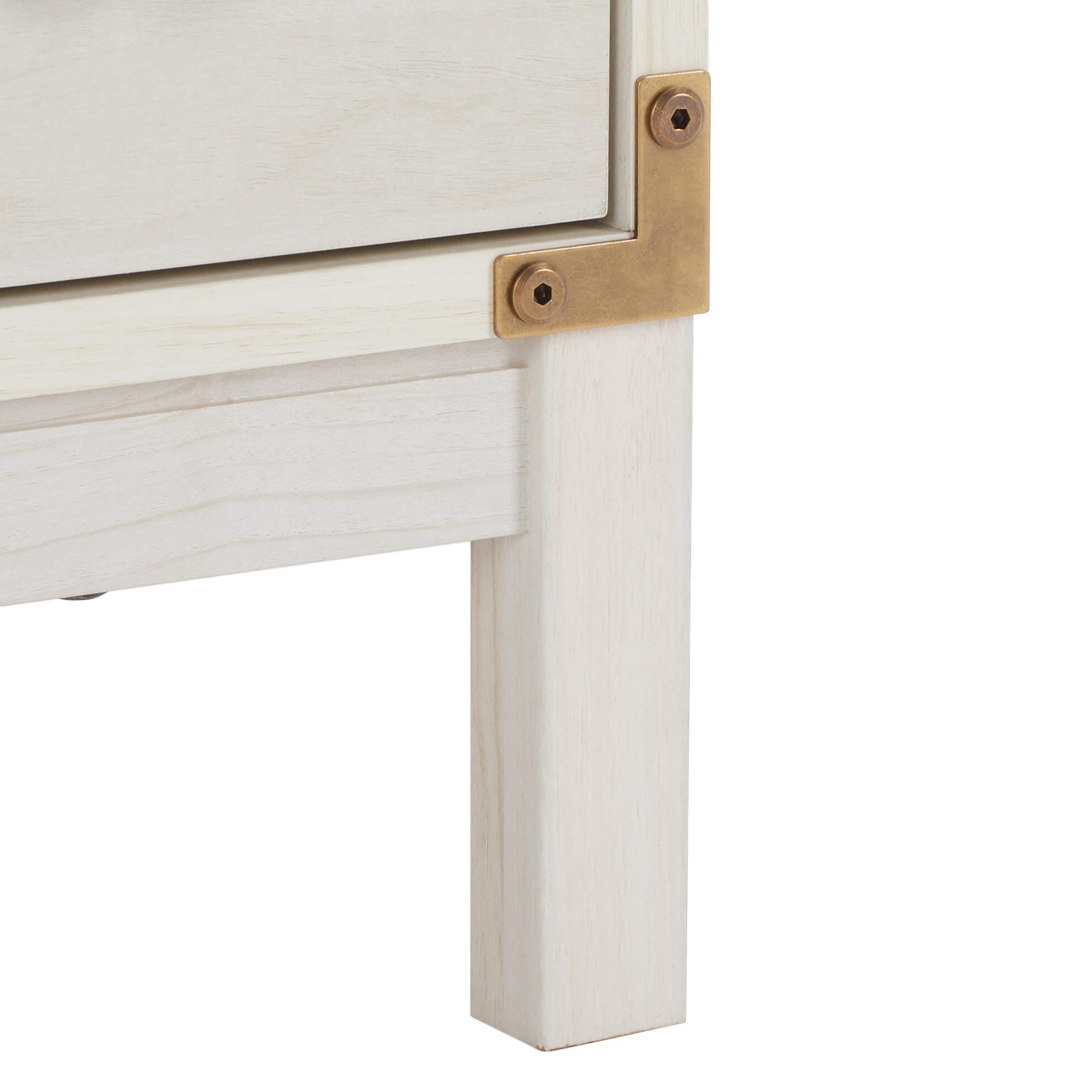Safavieh Galio 31" 3 Drawer Chest of Drawers, Bleached White/Gold, large