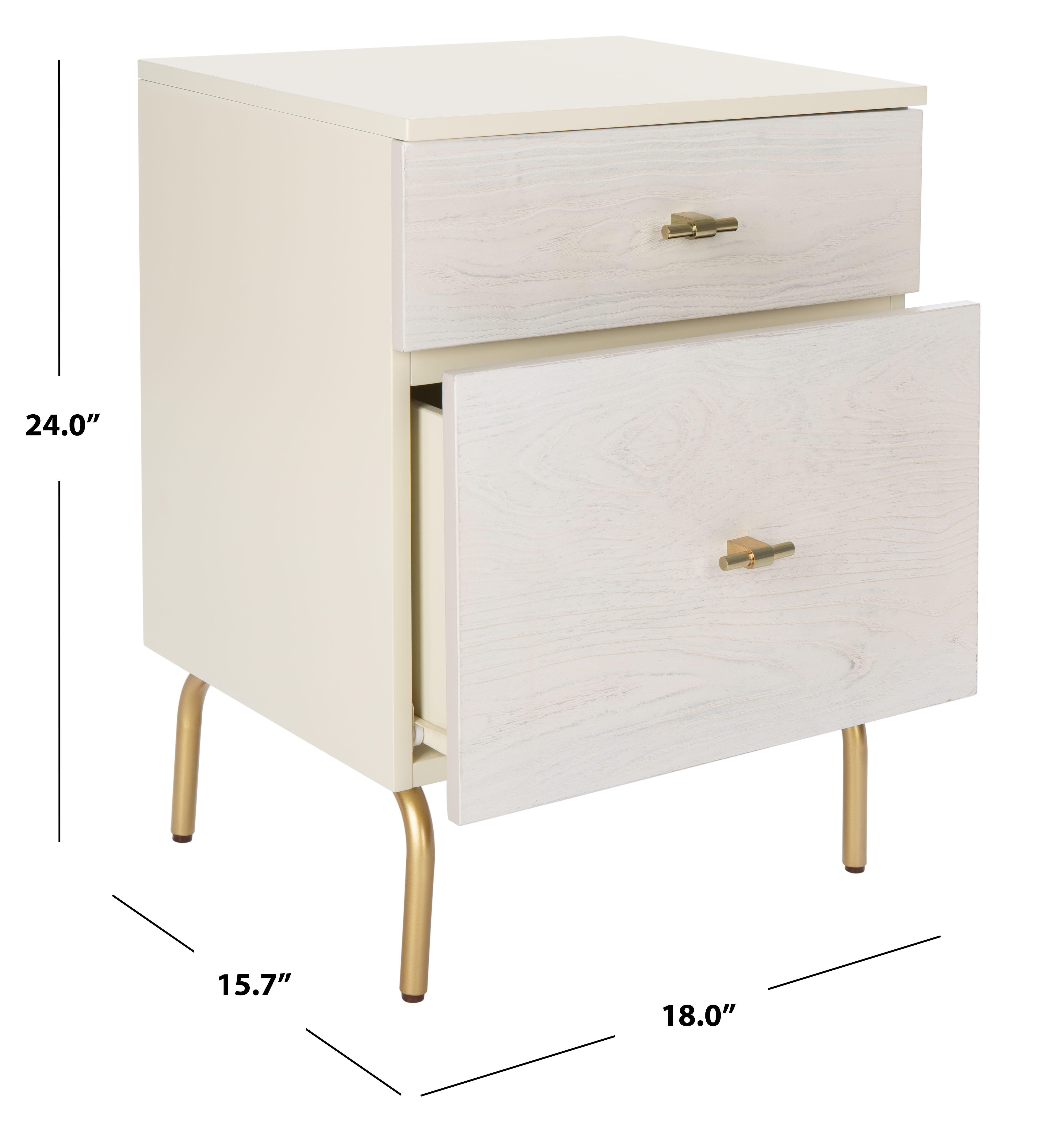 Safavieh Genevieve 18" 2 Drawer Nightstand, , large