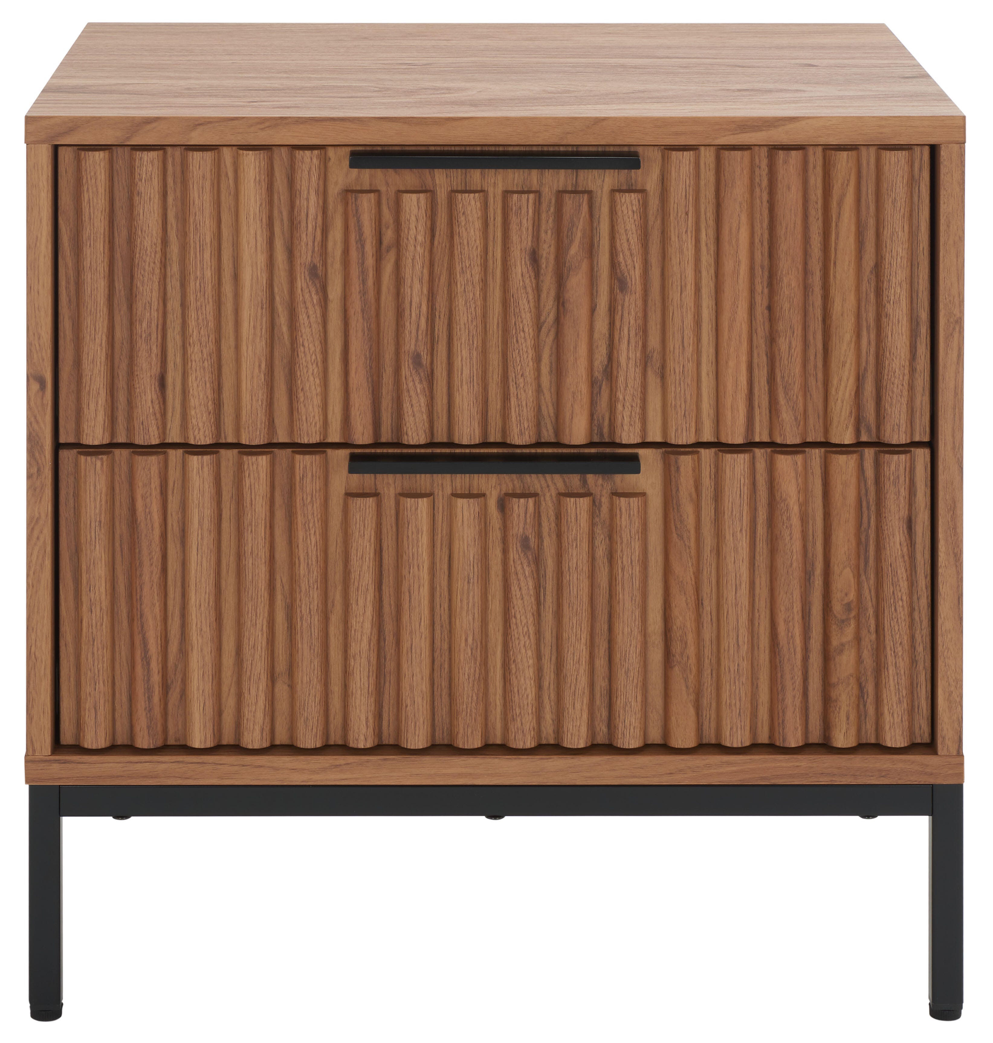 Safavieh Lylia 22" 2 Drawer Nightstand, Oak/Black, large