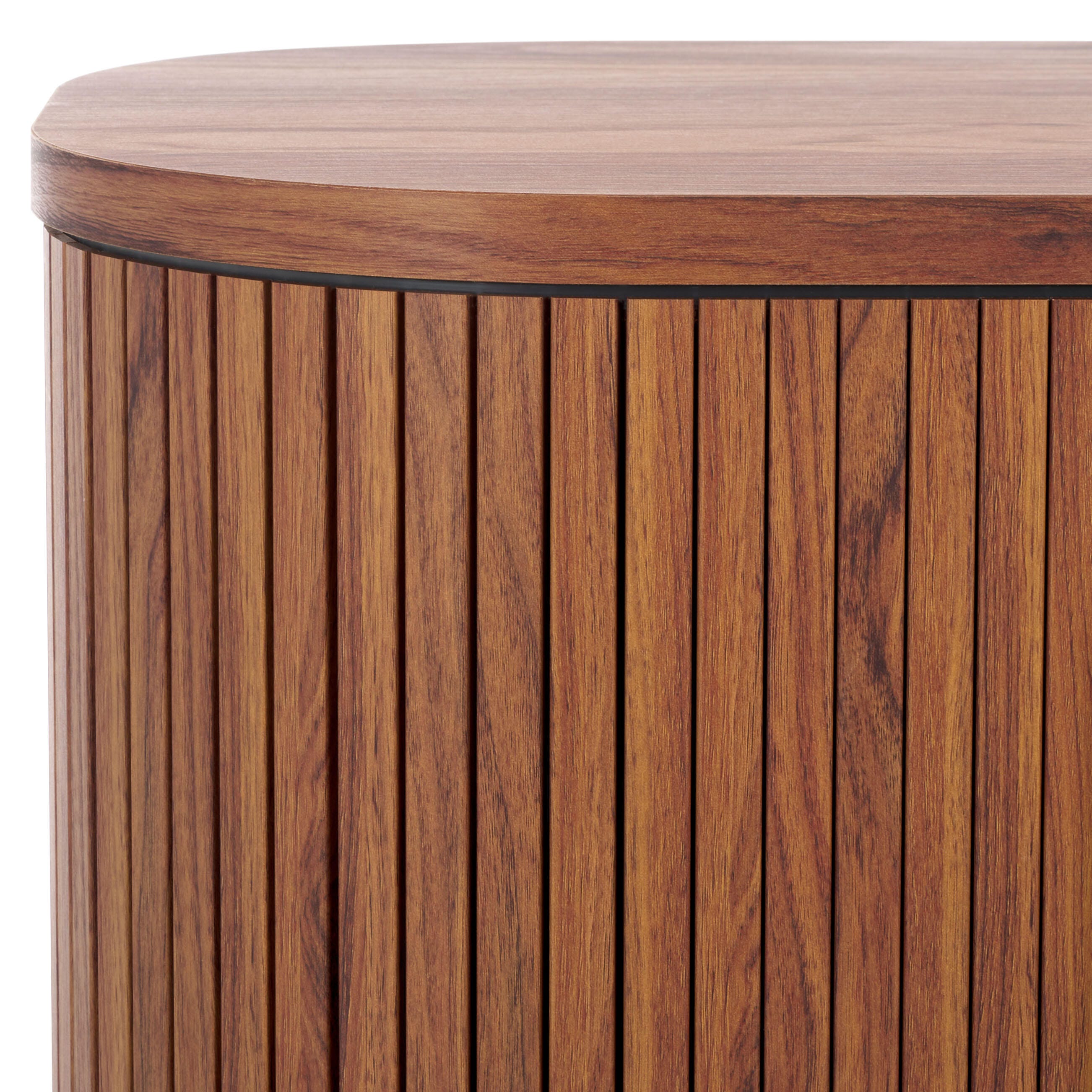 Safavieh Tealla 23" Nightstand, Walnut/Gold, large