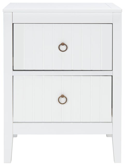 Safavieh Tegan 18" 2 Drawer Nightstand, White