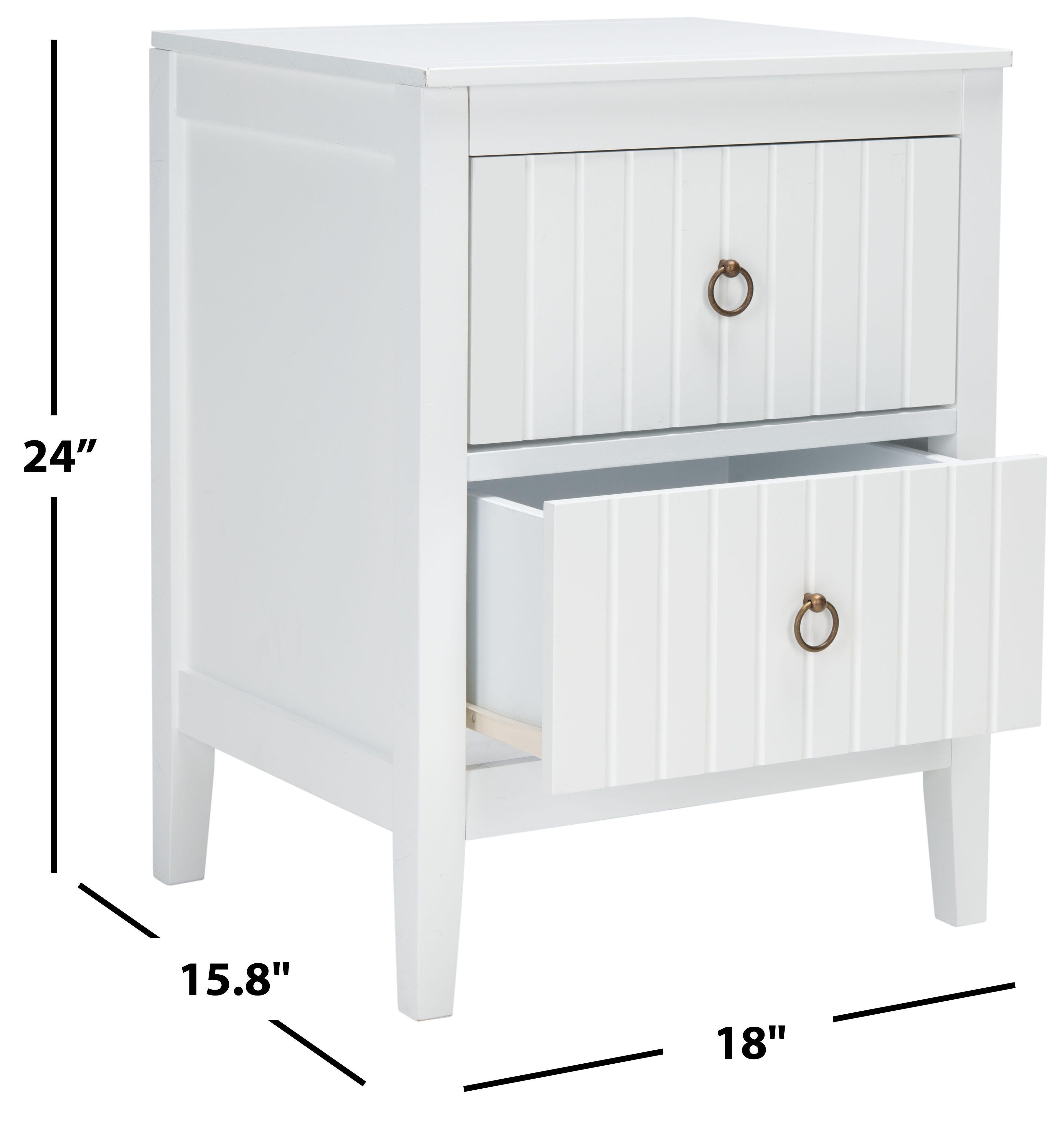 Safavieh Tegan 18" 2 Drawer Nightstand, , large