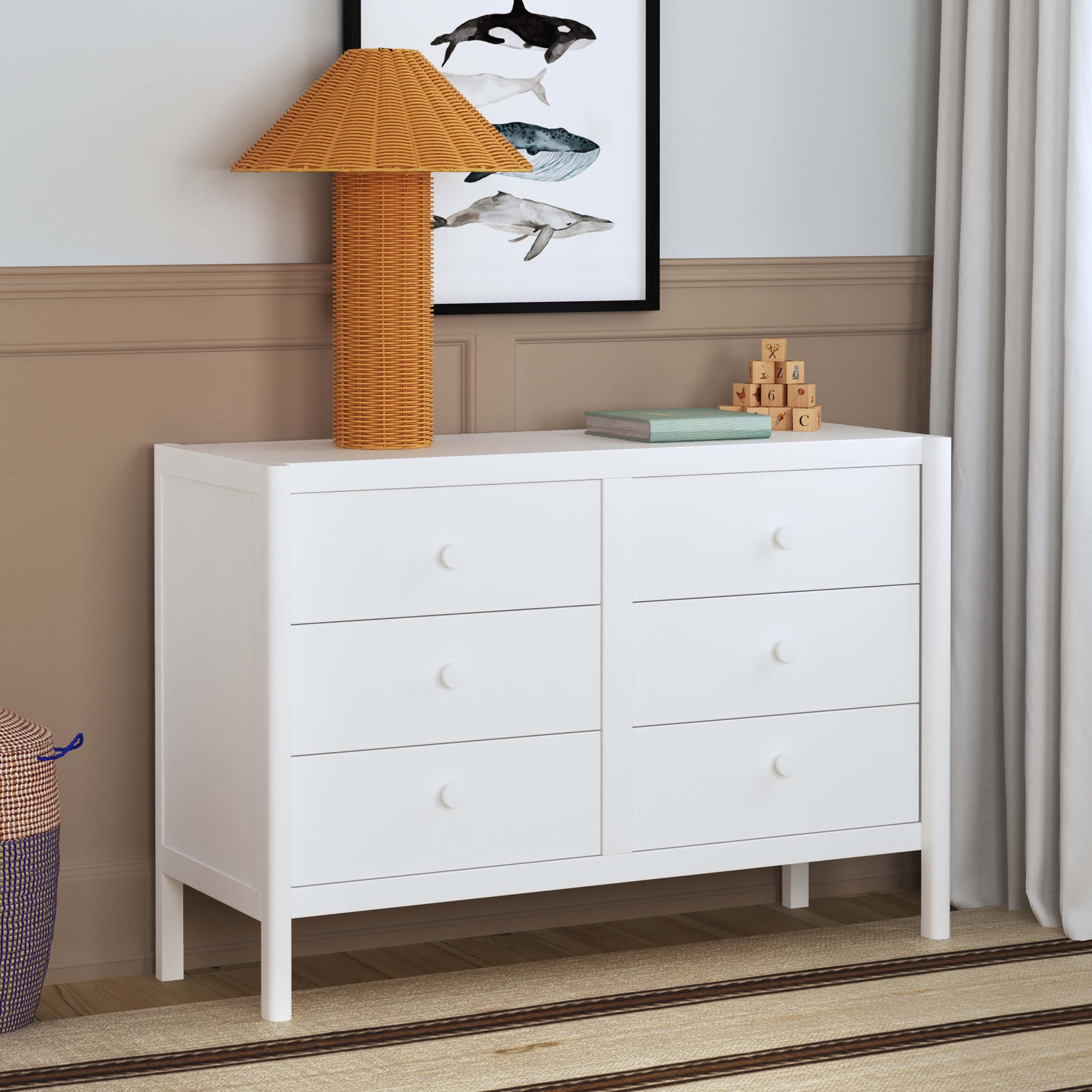 daVinci Birdie 6 Drawer Dresser, White, large