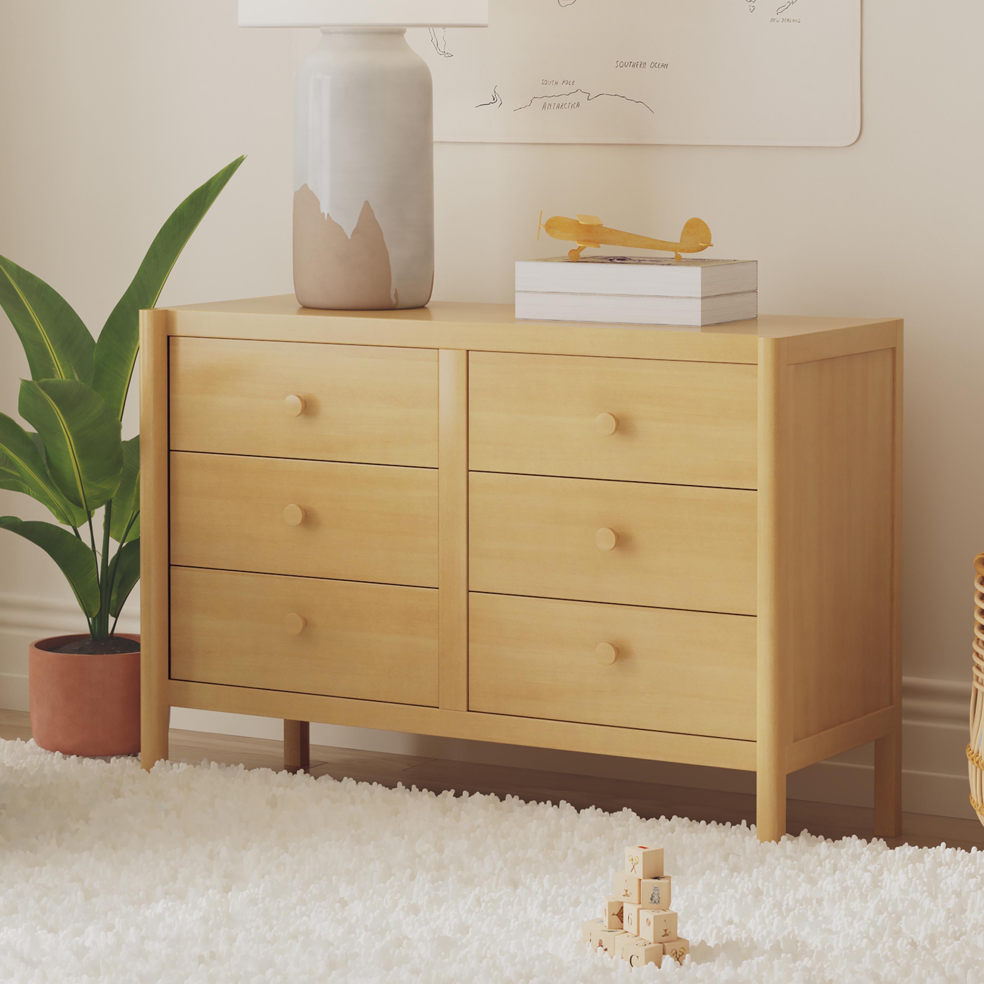 daVinci Birdie 6 Drawer Dresser, Honey, large