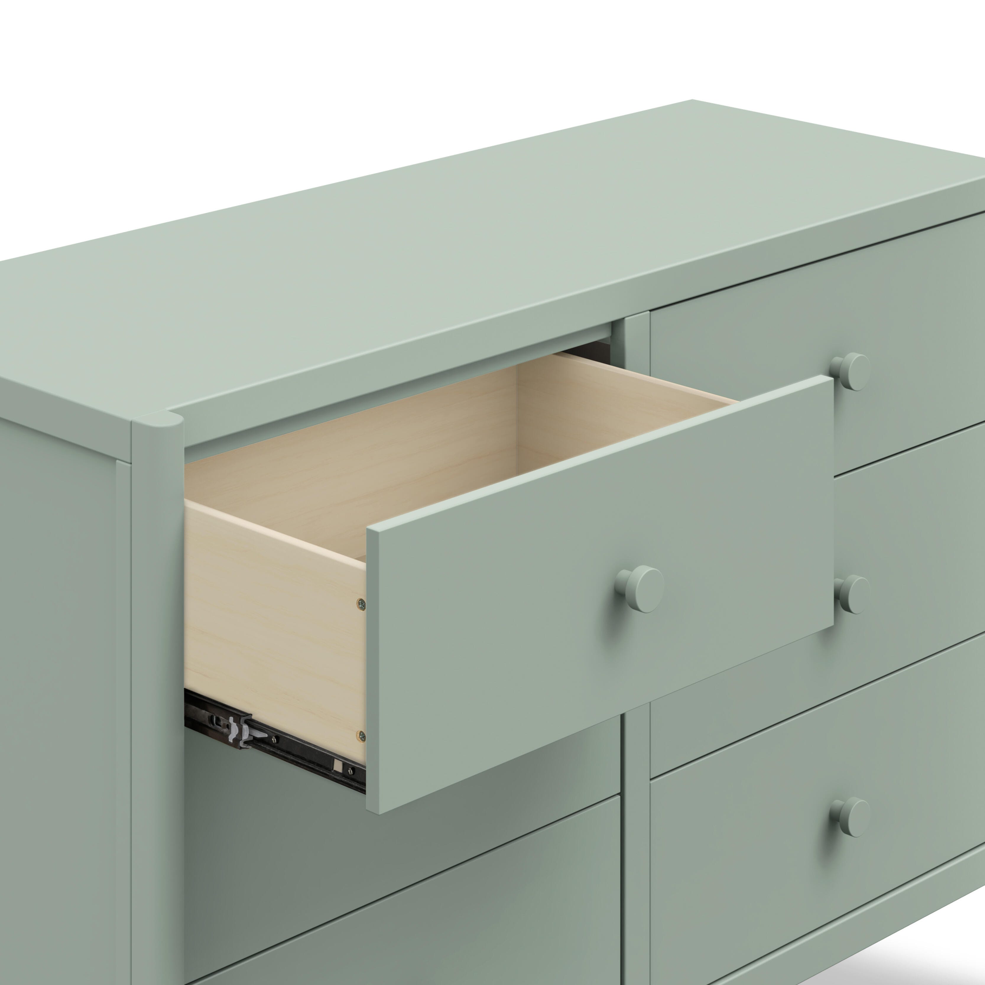 daVinci Birdie 6 Drawer Dresser, Light Sage, large