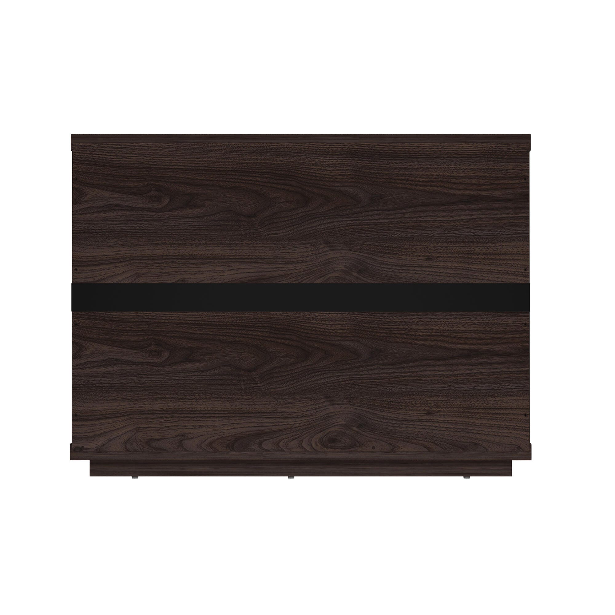 Manhattan Comfort Evelyn 32" 3 Drawers Nightstand, Brown, large