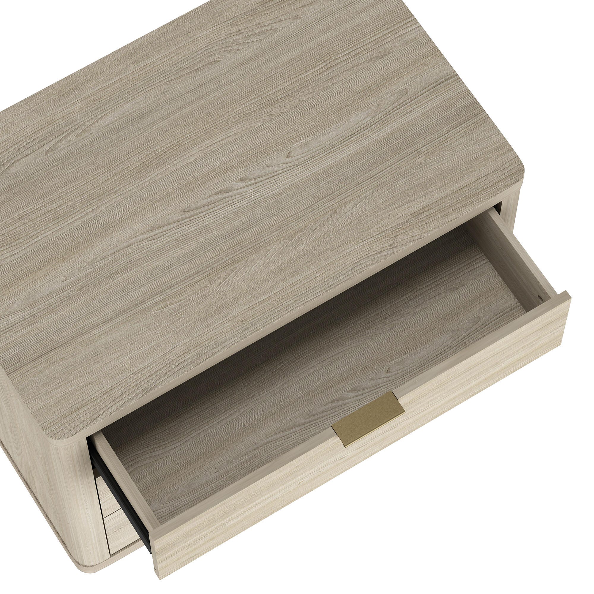 Manhattan Comfort Evelyn 32" 3 Drawers Nightstand, Natural, large