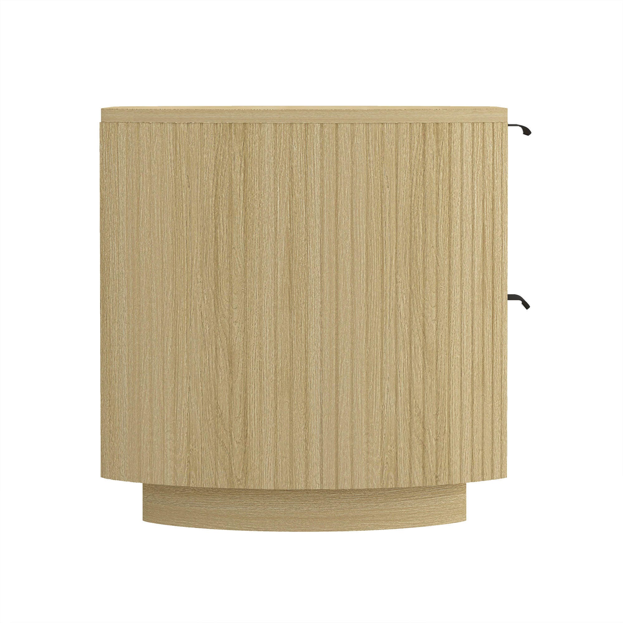 Manhattan Comfort Olivia 26" 2 Drawers Nightstand, Natural/Black, large