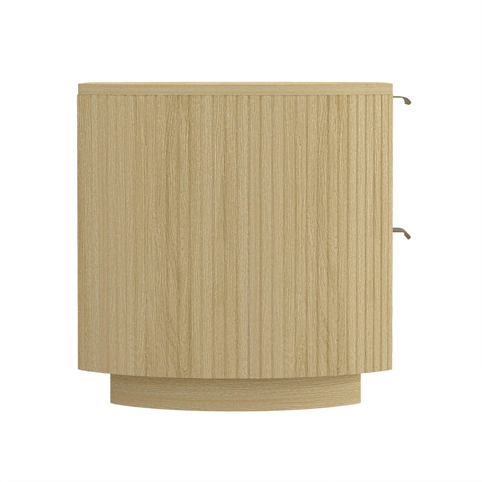 Manhattan Comfort Olivia 26" 2 Drawers Nightstand, Natural/Gold, large