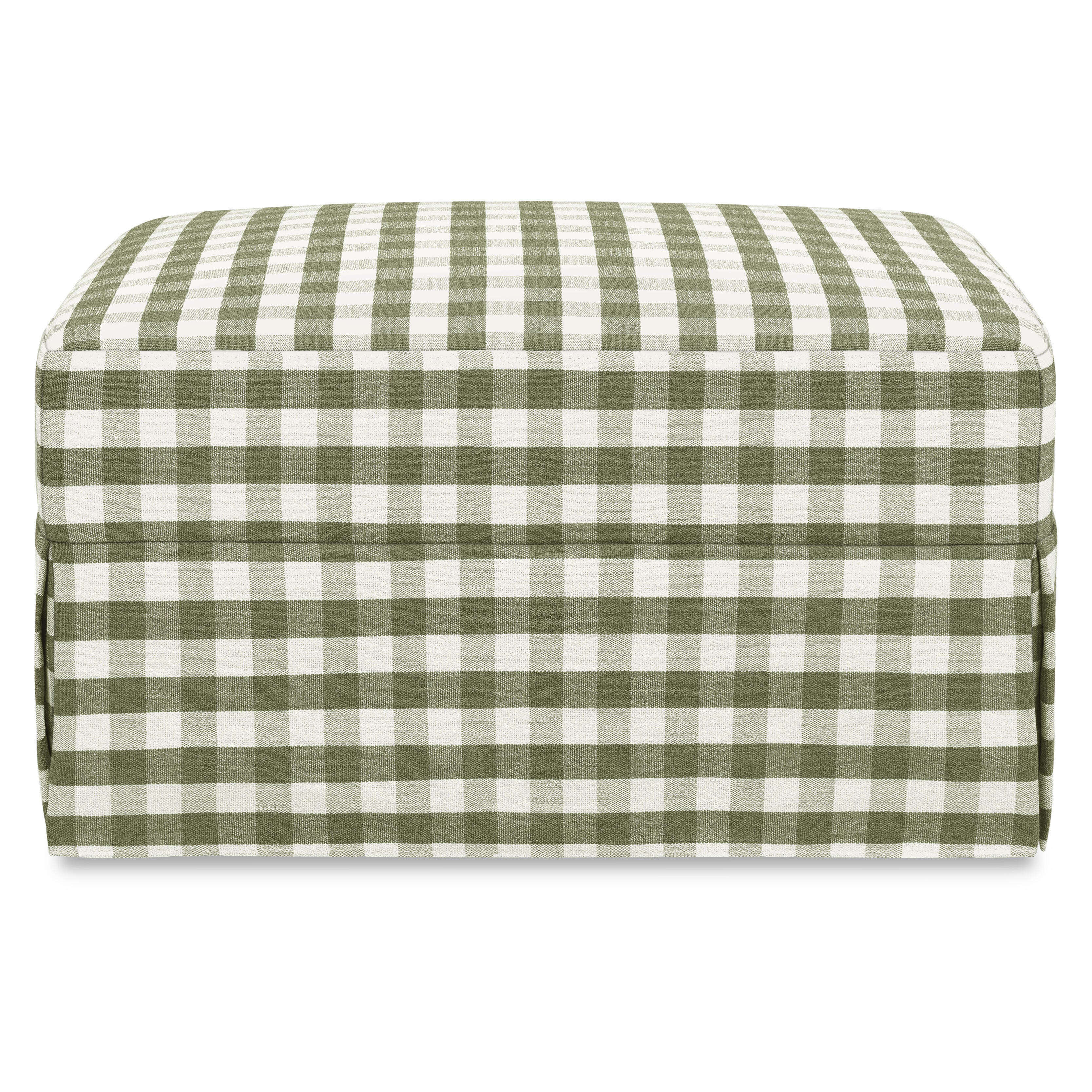 Namesake Crawford Ottoman, Green, large