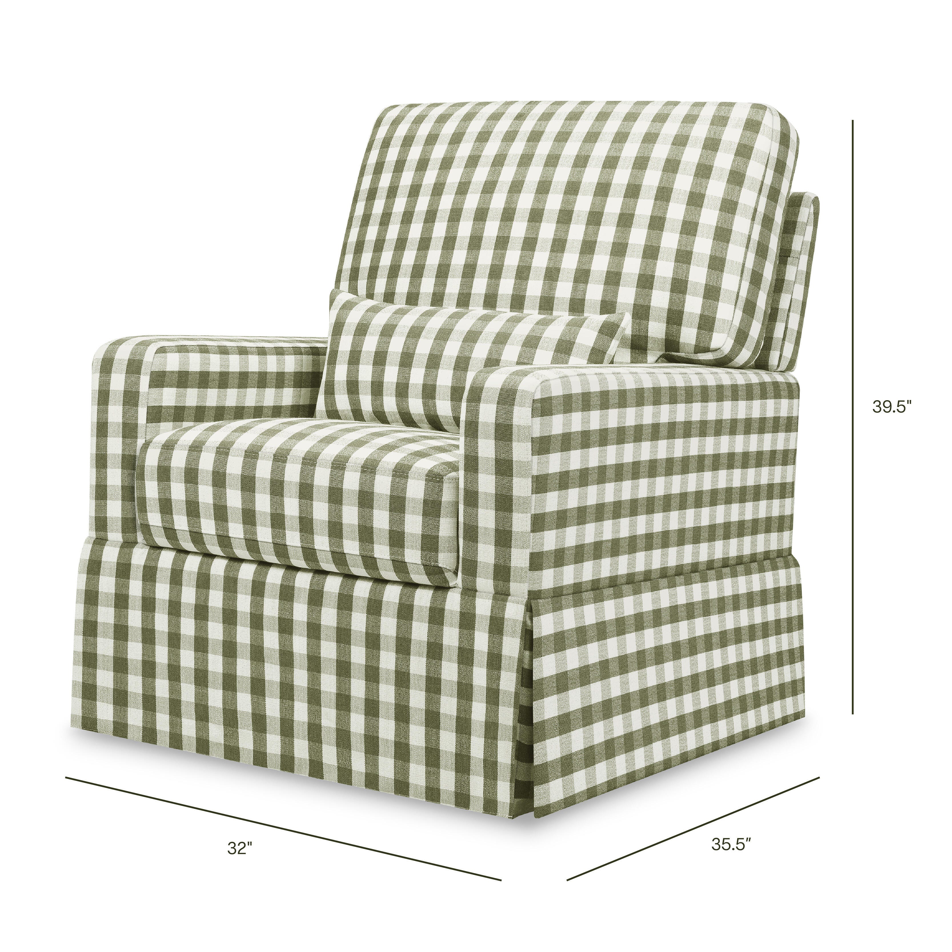 Namesake Crawford Swivel Glider Manual Recliner, Green, large