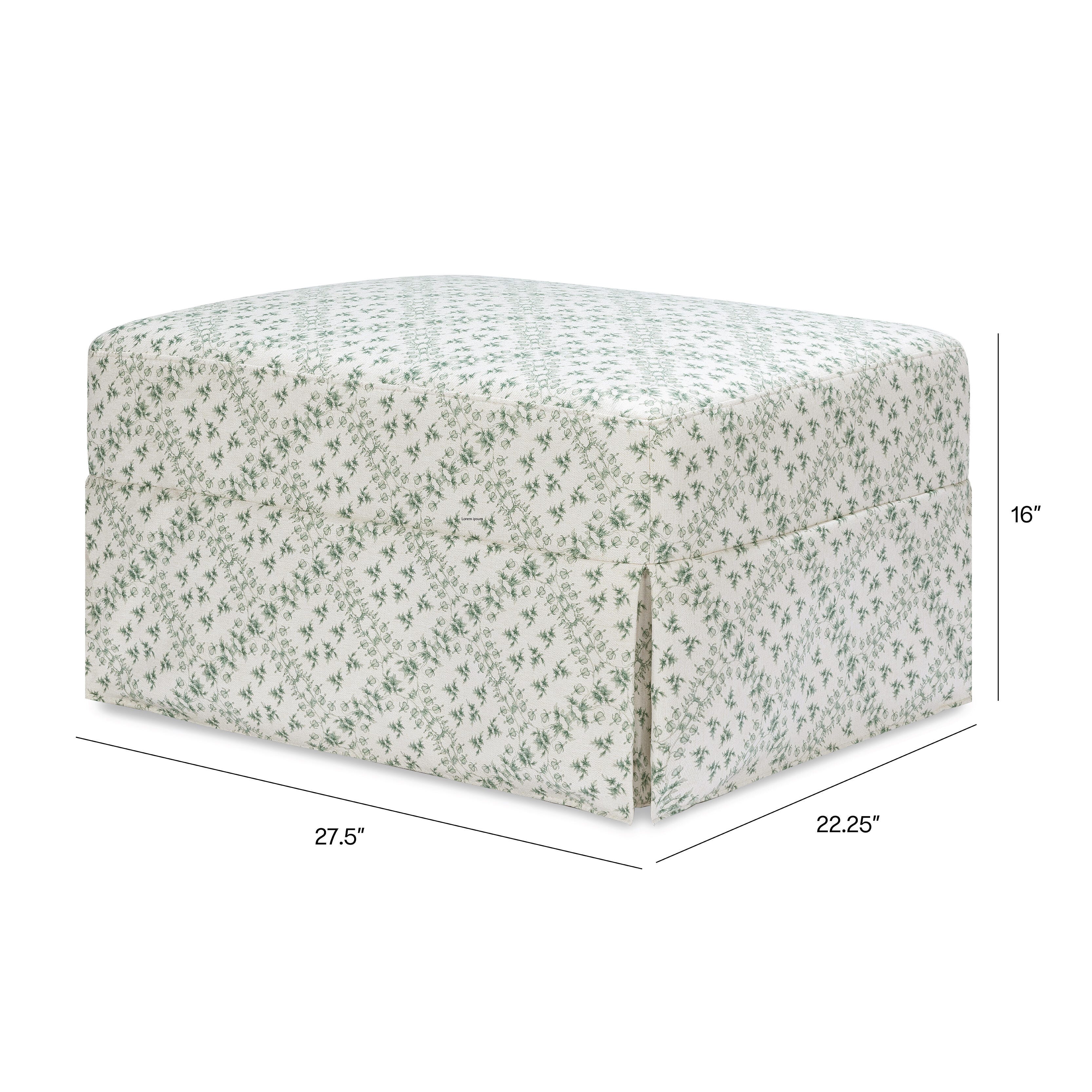 Namesake x Sarah Flint Ottoman, Green, large