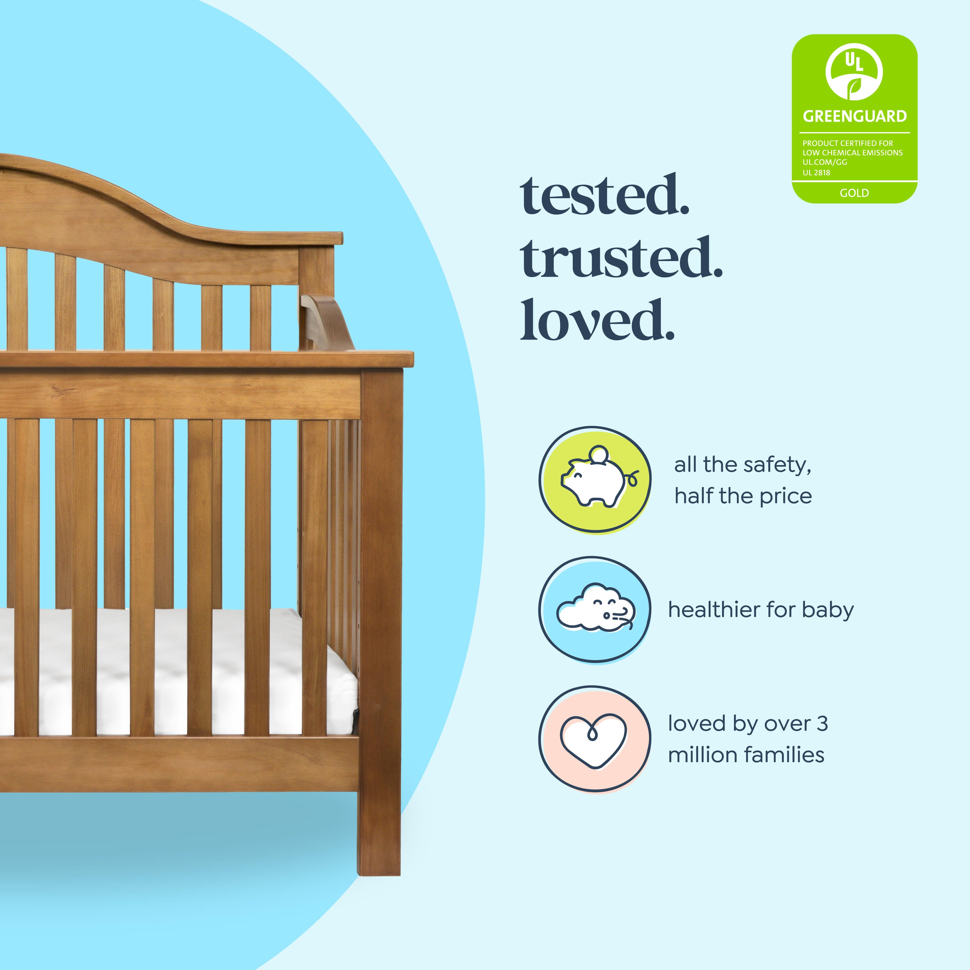 daVinci Jayden 4-in-1 Convertible Crib, Chestnut, large