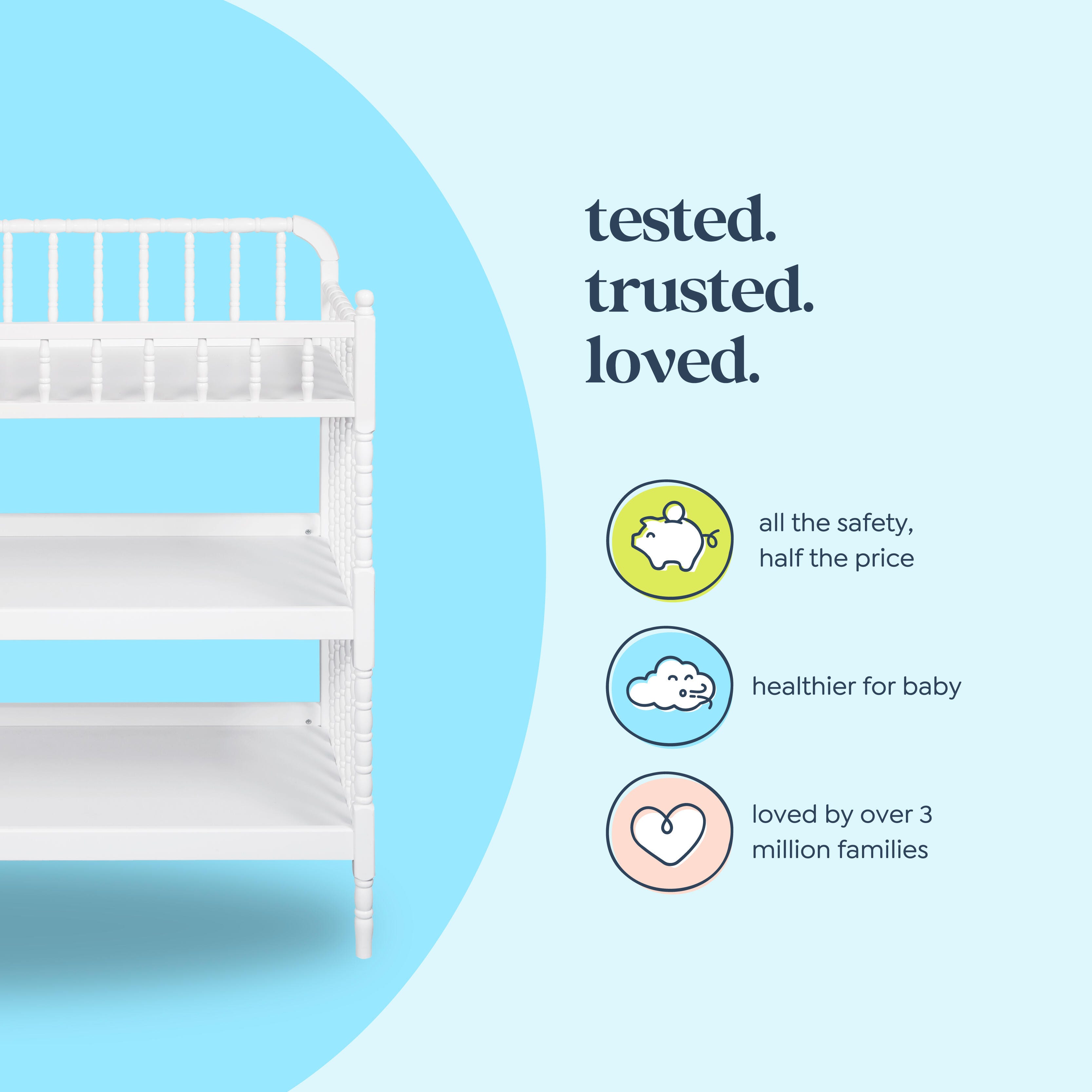 daVinci Jenny Lind Changing Table, White, large