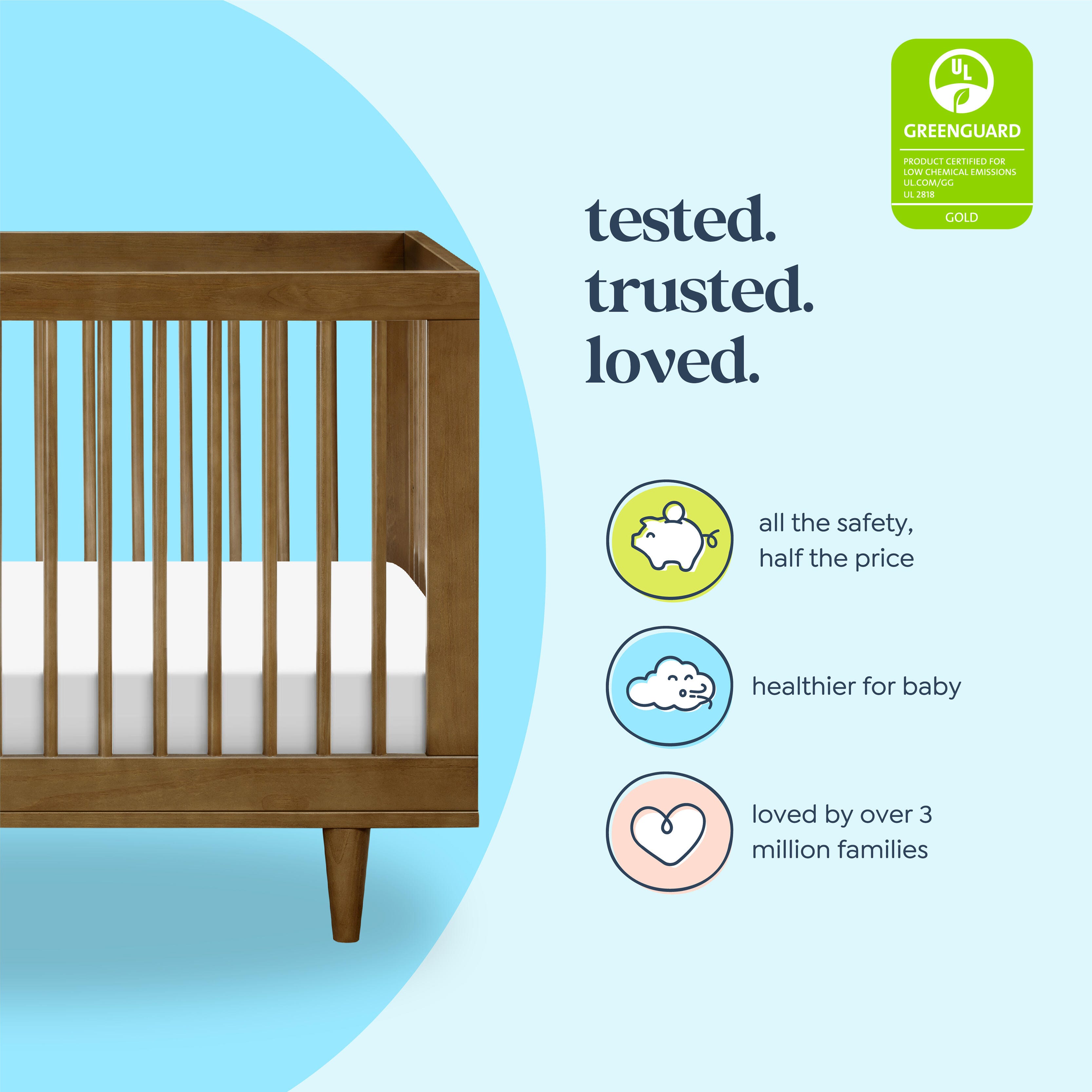 daVinci Marley 3-in-1 Convertible Crib, Walnut, large