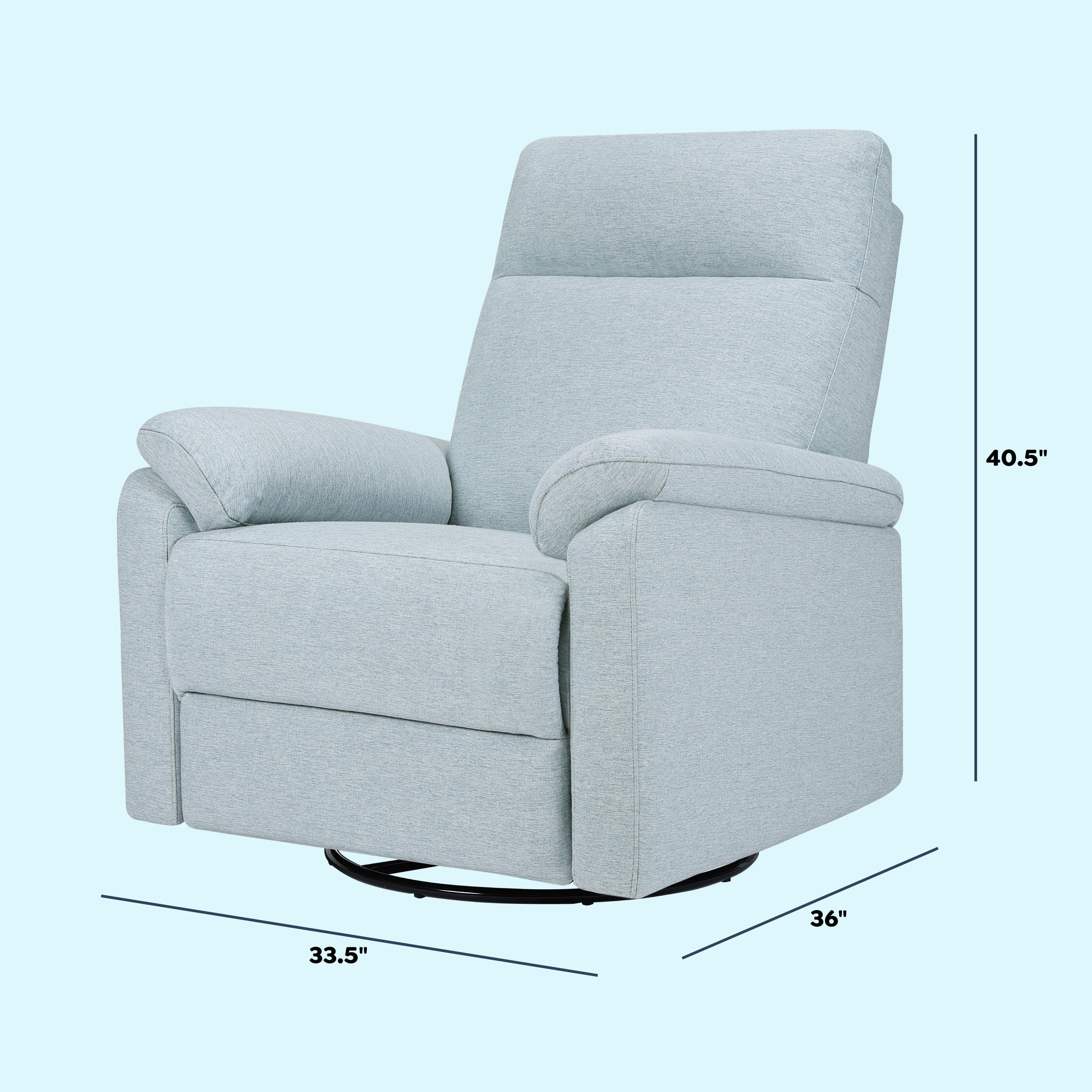 daVinci Suzy Manual Recliner, Blue, large
