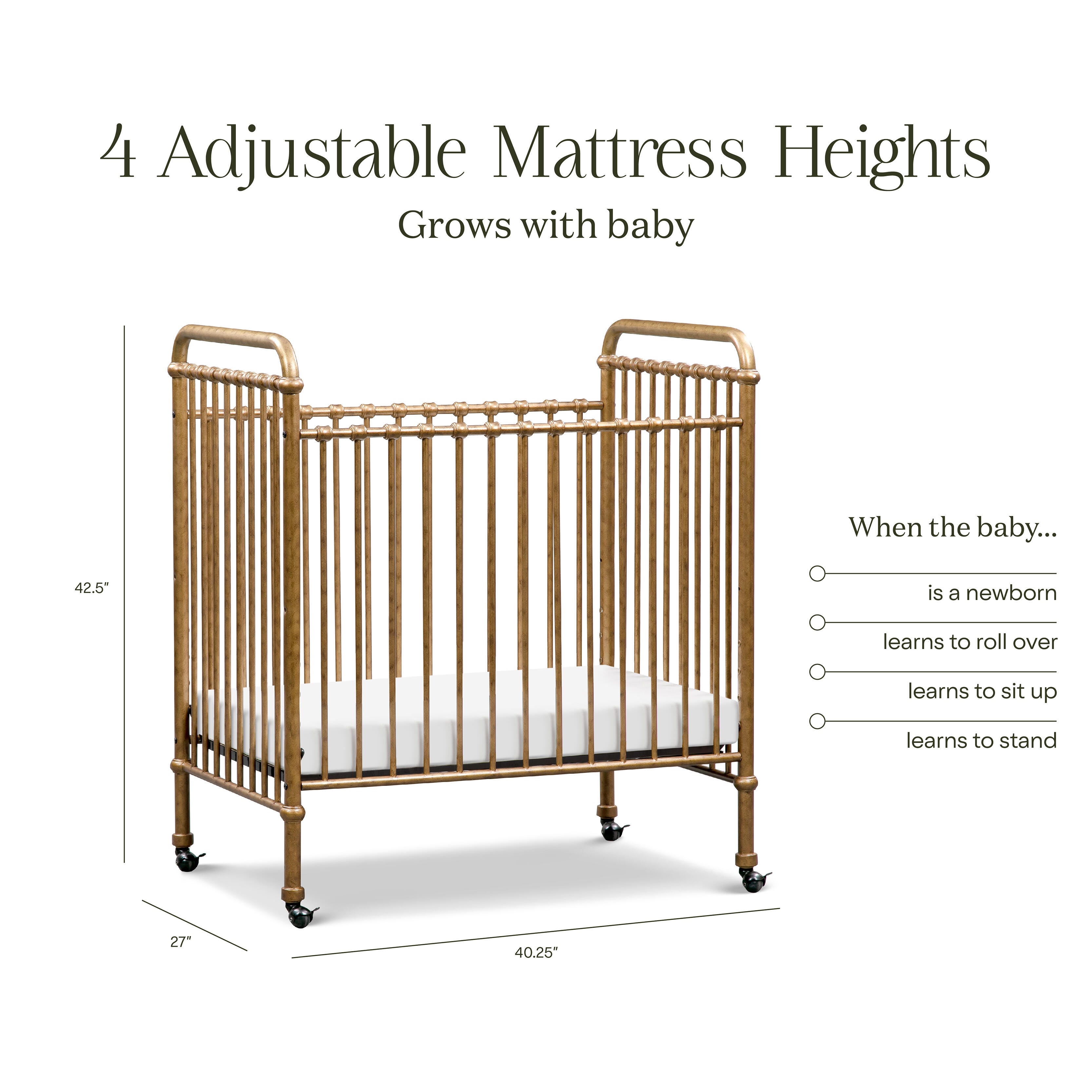 Namesake Abigail 3-in-1 Convertible Mini Crib | Ashley