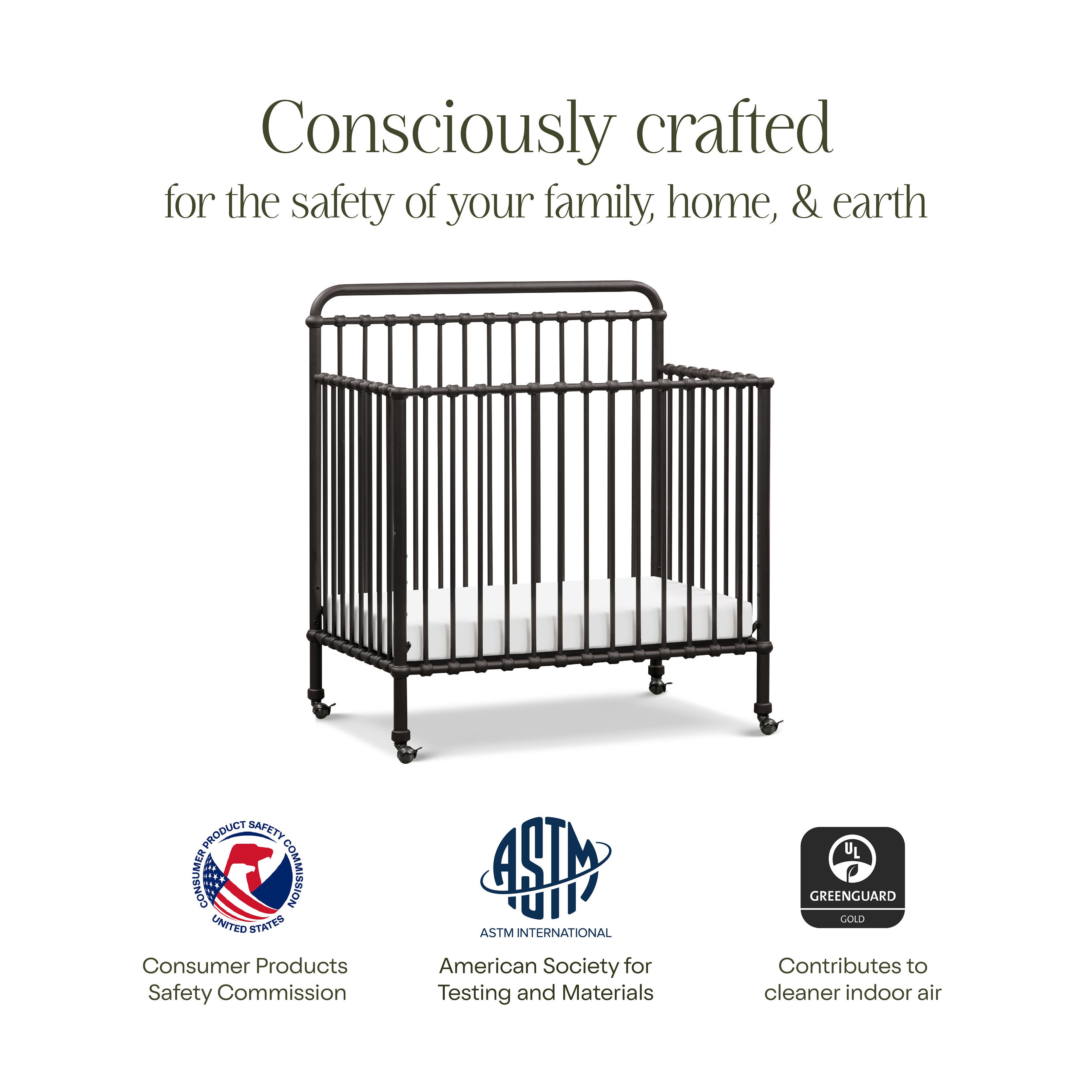 Namesake Winston 4-in-1 Convertible Crib, Vintage Iron, large