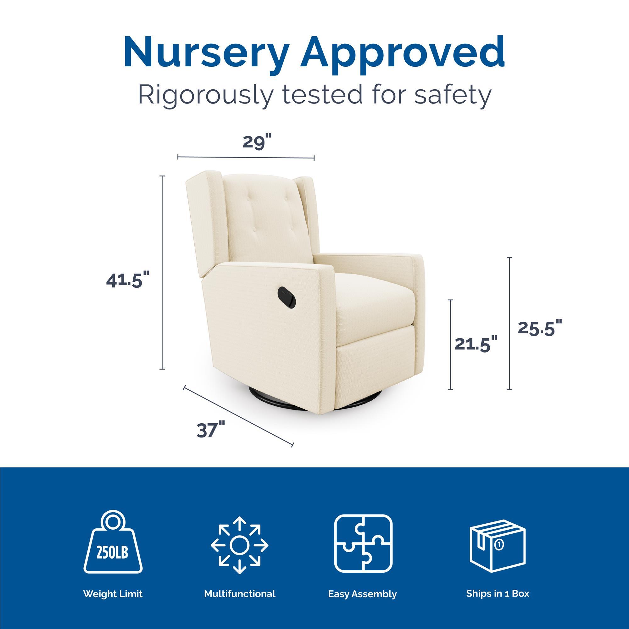 Baby Relax Mikayla Glider Chair, White, large