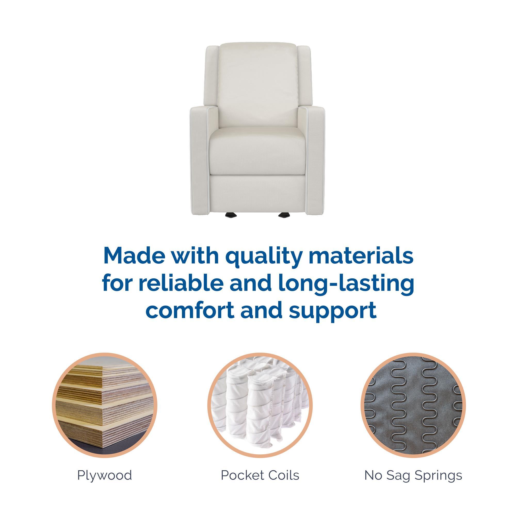 Baby Relax Robyn Manual Recliner, White, large