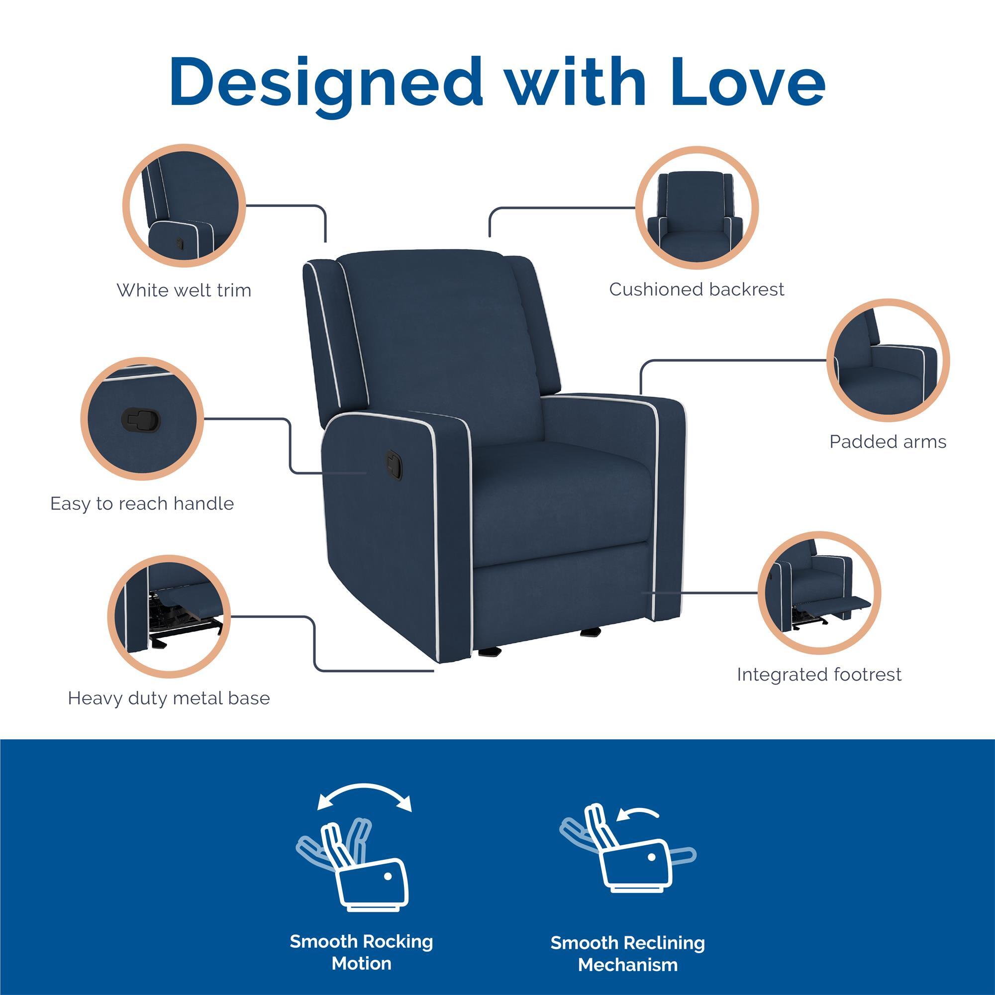Baby Relax Robyn Manual Recliner, Navy, large