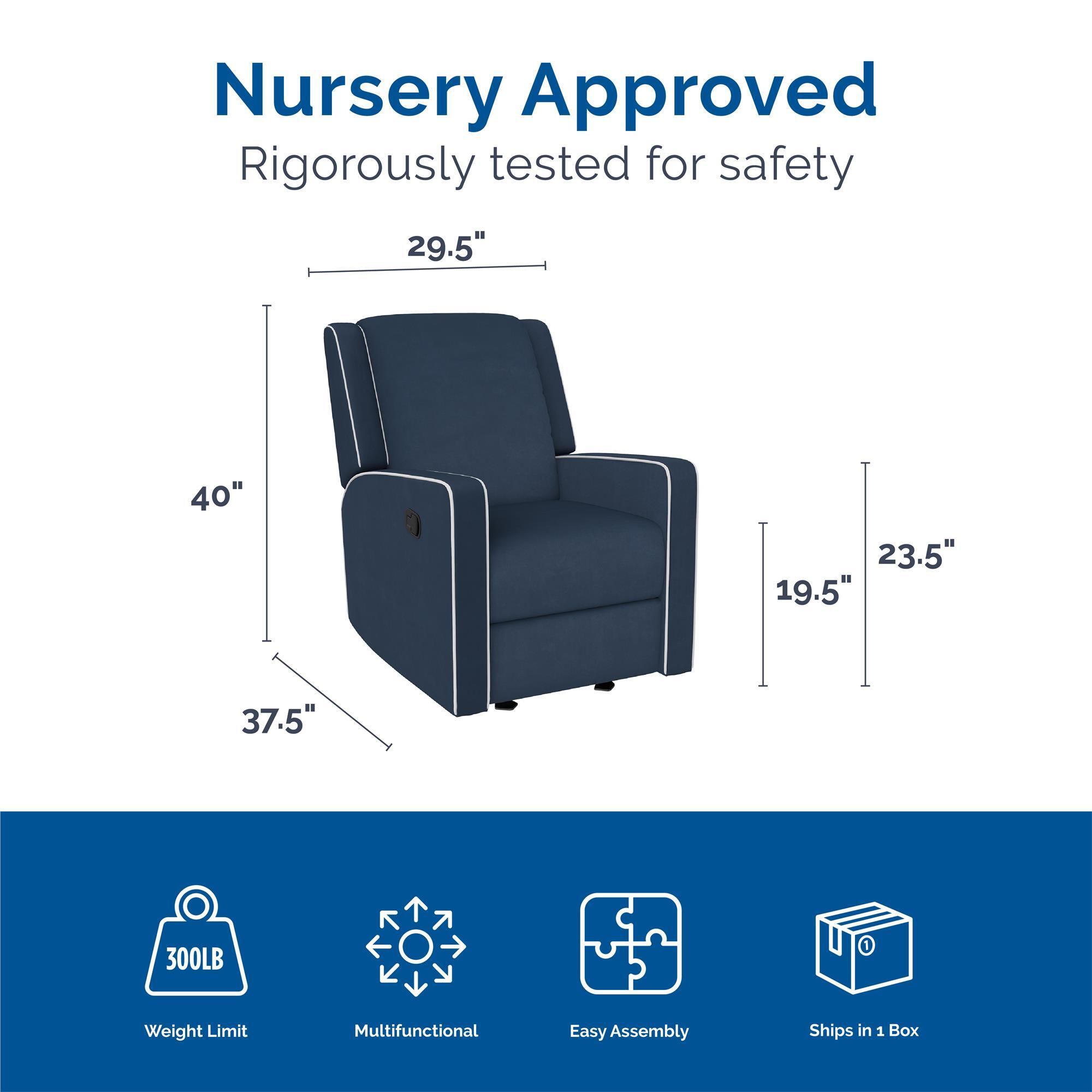 Baby Relax Robyn Manual Recliner, Navy, large
