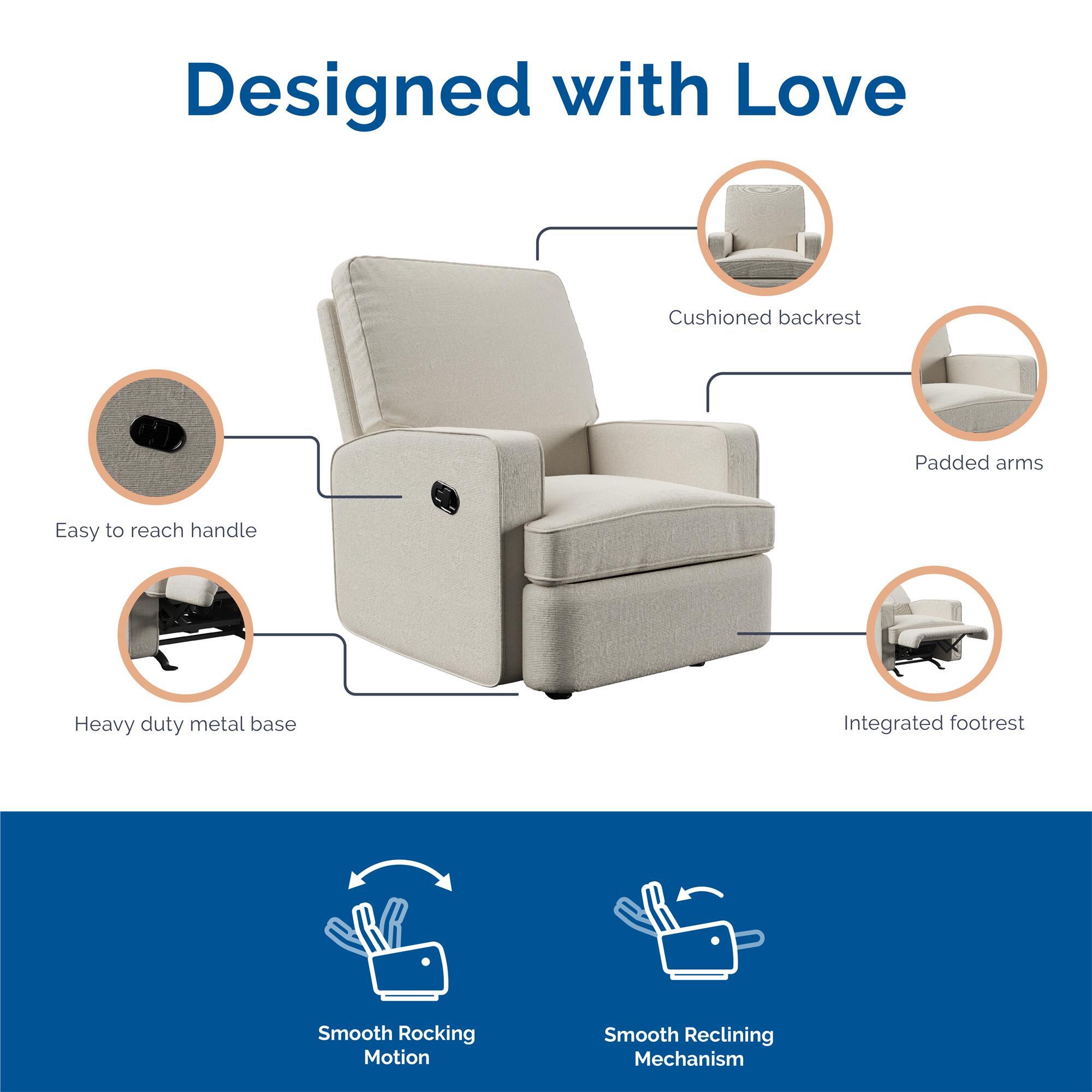 Baby Relax Salma Glider Recliner, Beige, large