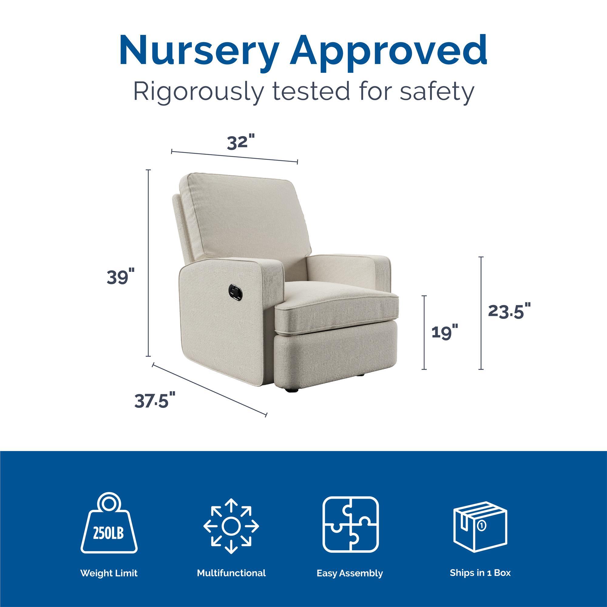 Baby Relax Salma Glider Recliner, Beige, large