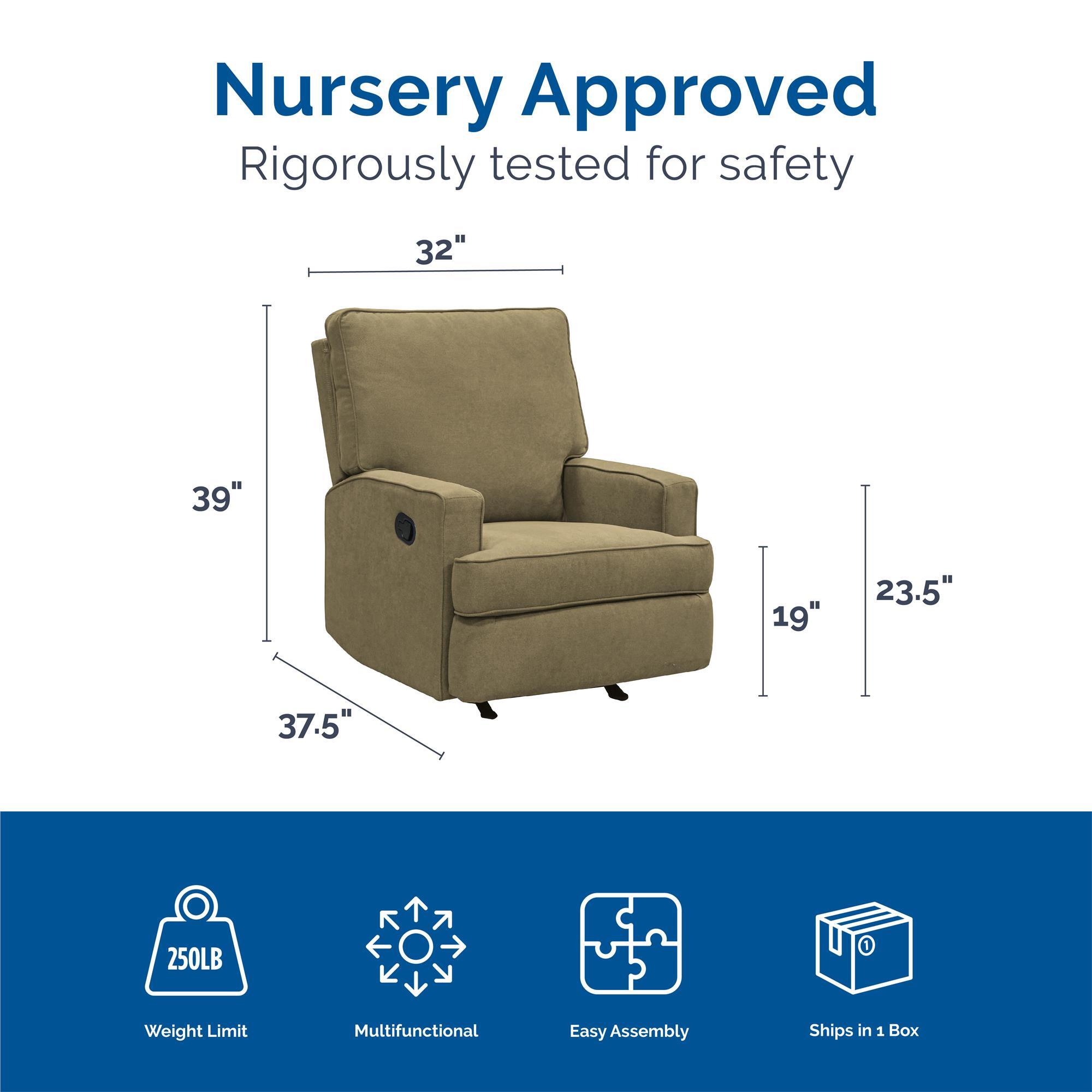 Baby Relax Salma Glider Recliner, Green, large