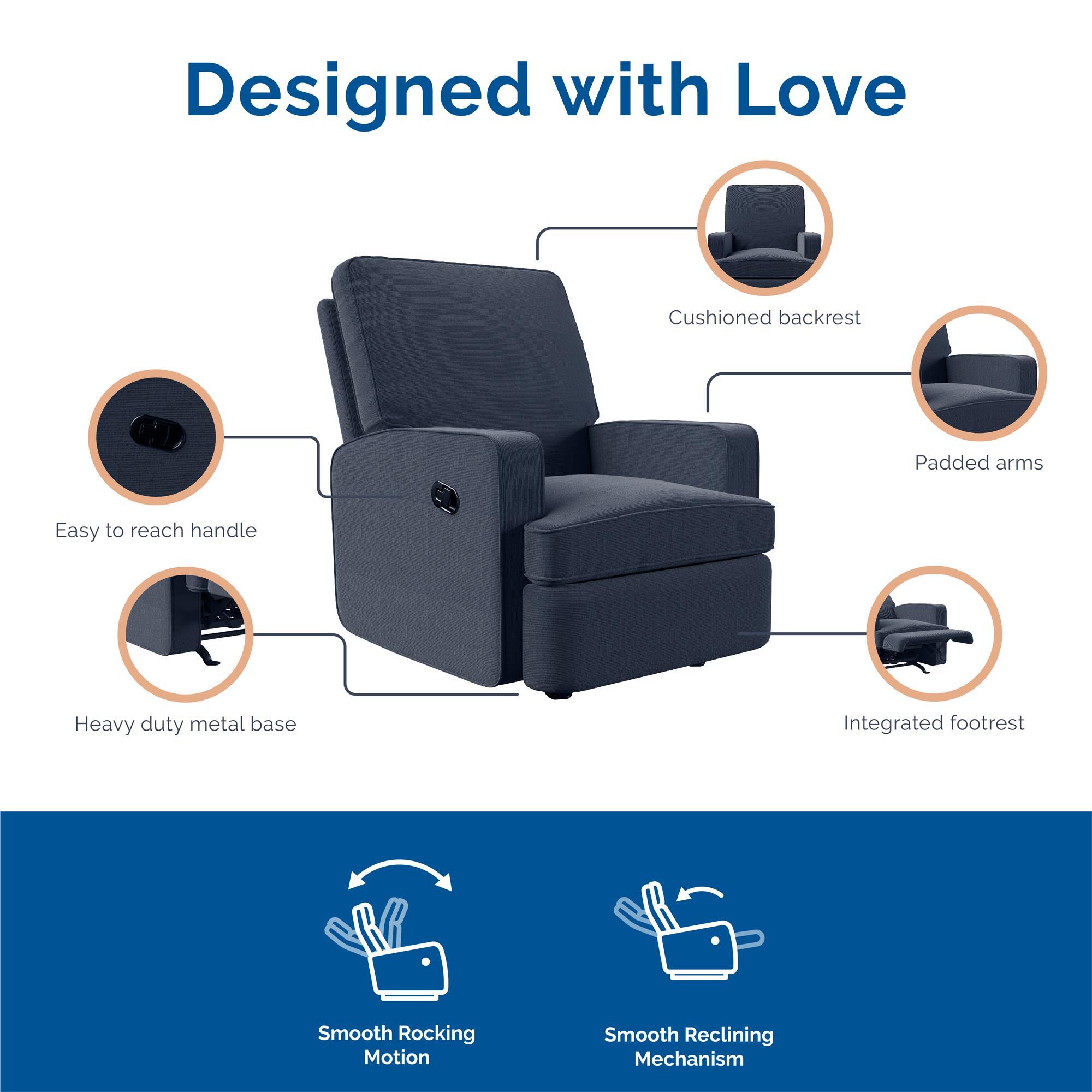 Baby Relax Salma Glider Recliner, Navy, large