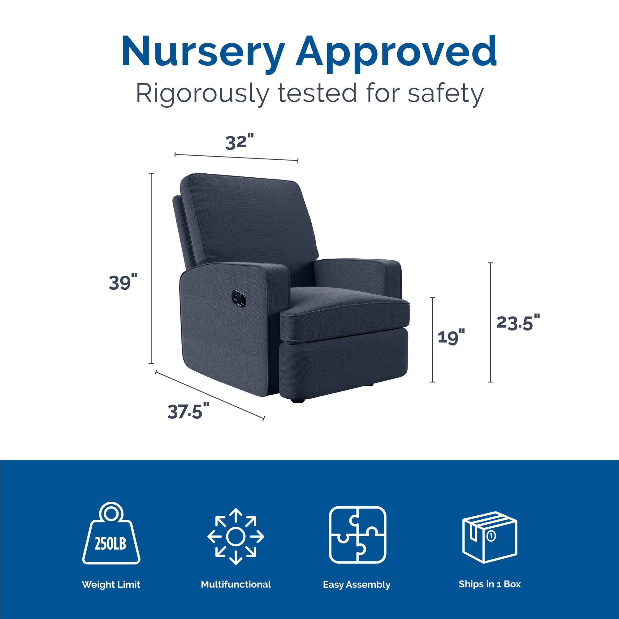 Baby Relax Salma Glider Recliner, Navy, large
