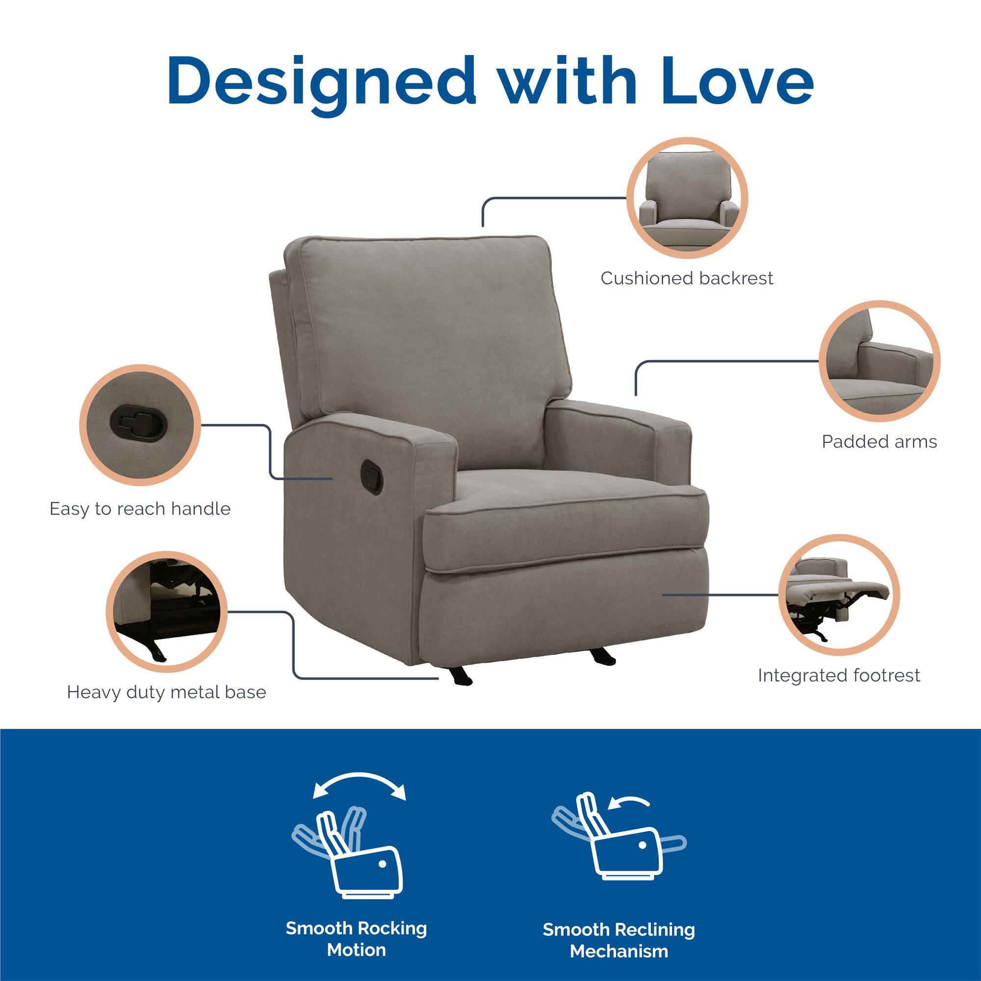 Baby Relax Salma Glider Recliner, Taupe, large