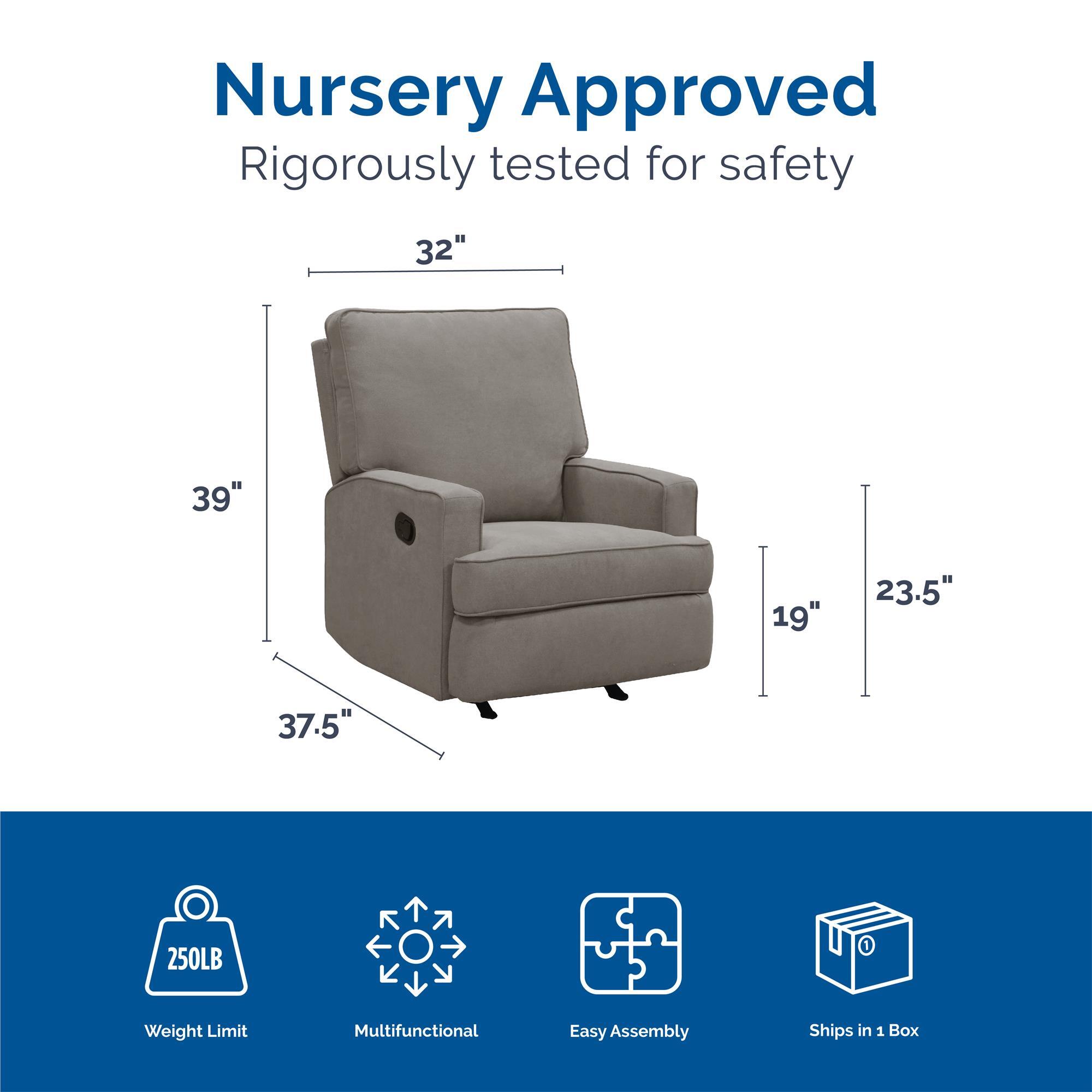Baby Relax Salma Glider Recliner, Taupe, large