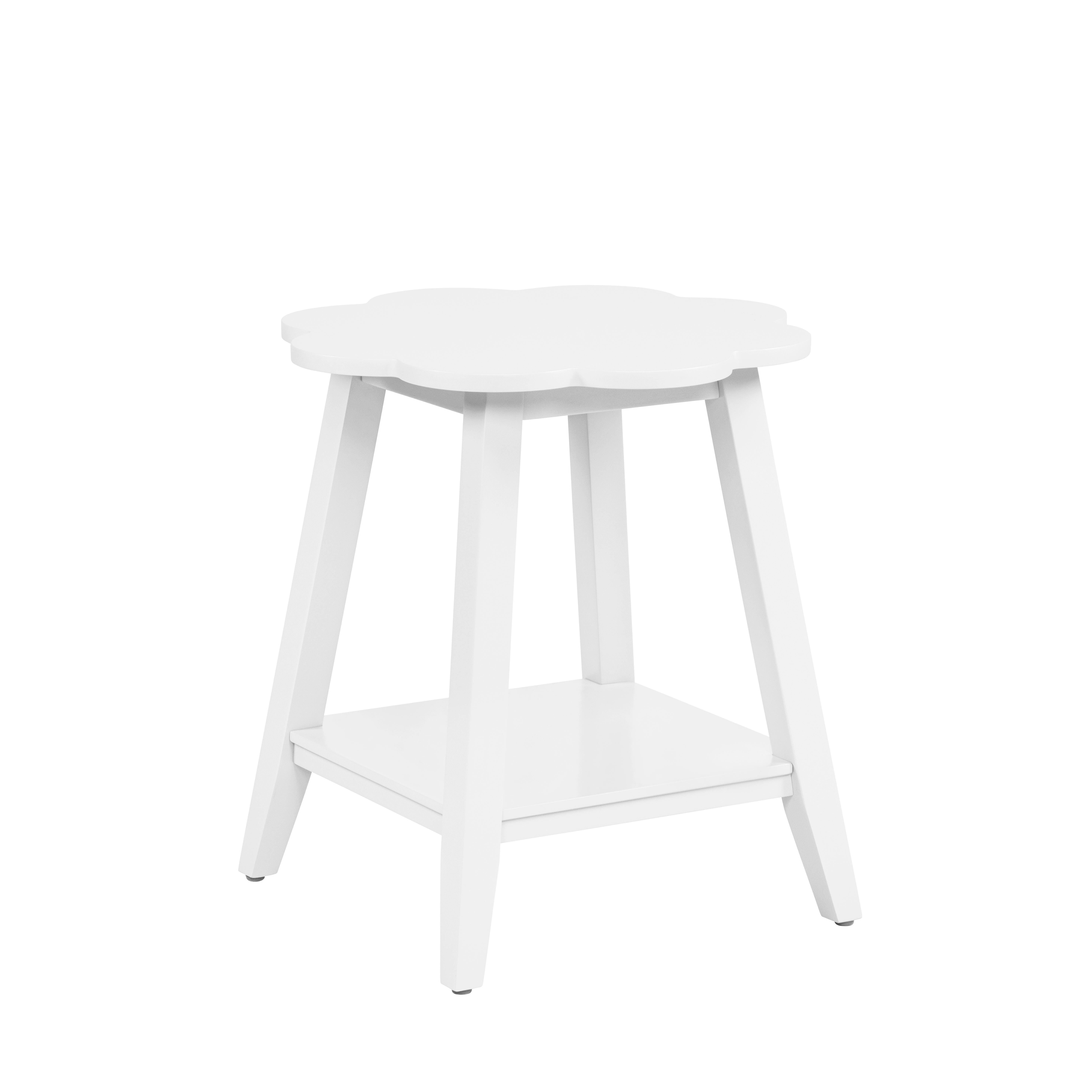 Linon Macey Side Table, White, large