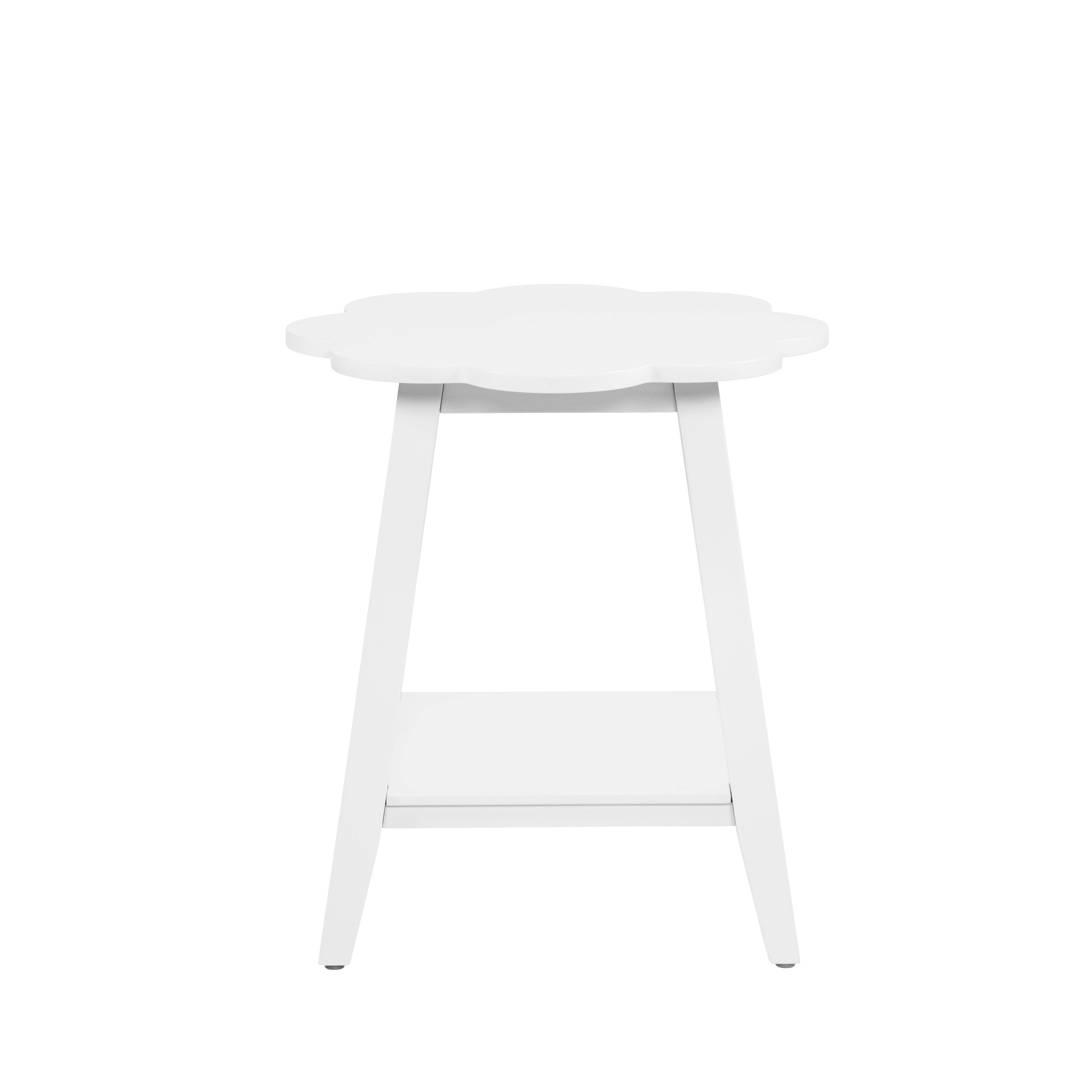 Linon Macey Side Table, White, large
