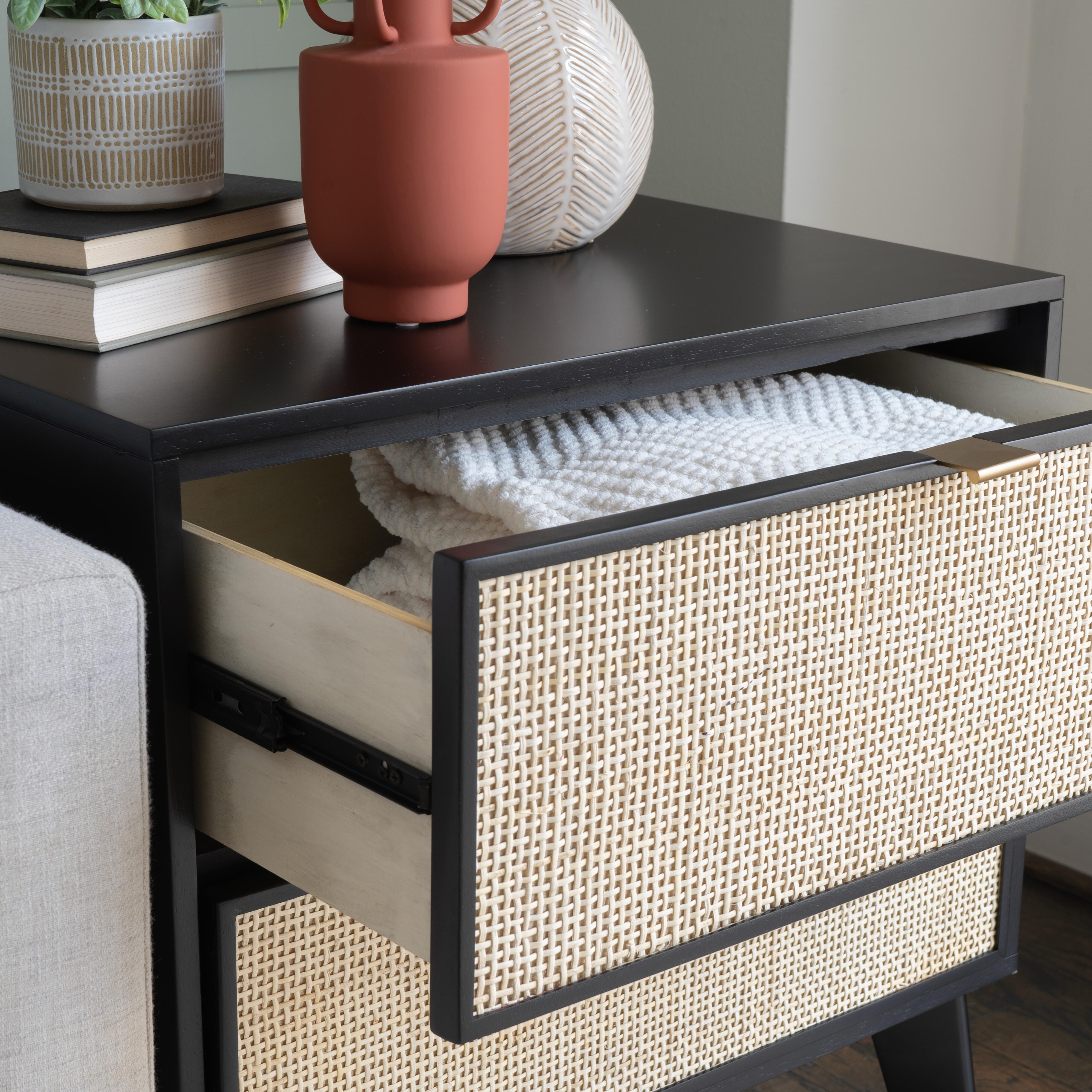 Linon Mila 25" 2 Drawer Nightstand, , large