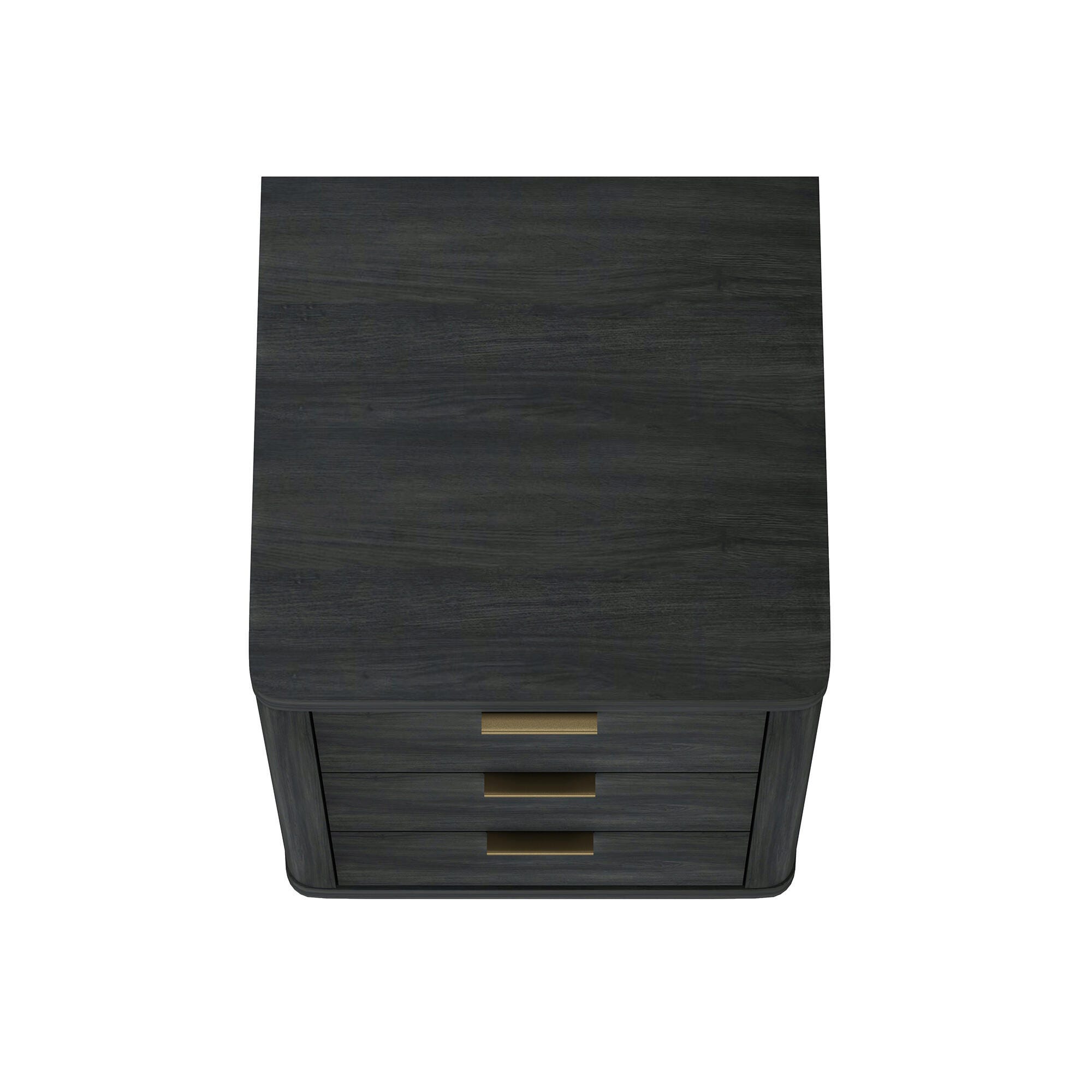 Manhattan Comfort Evelyn 20" 3 Drawer Nightstand, Gray, large