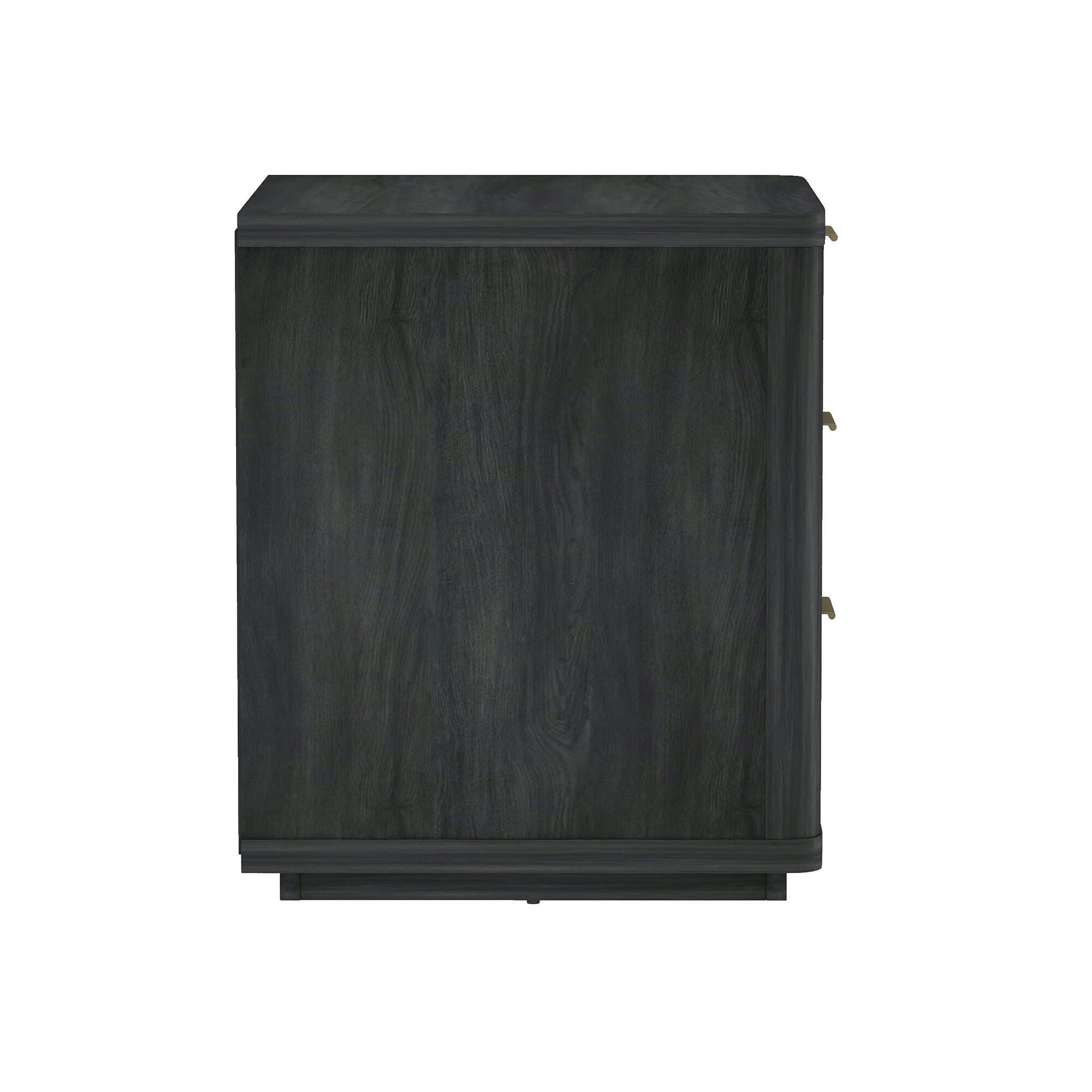 Manhattan Comfort Evelyn 20" 3 Drawer Nightstand, Gray, large