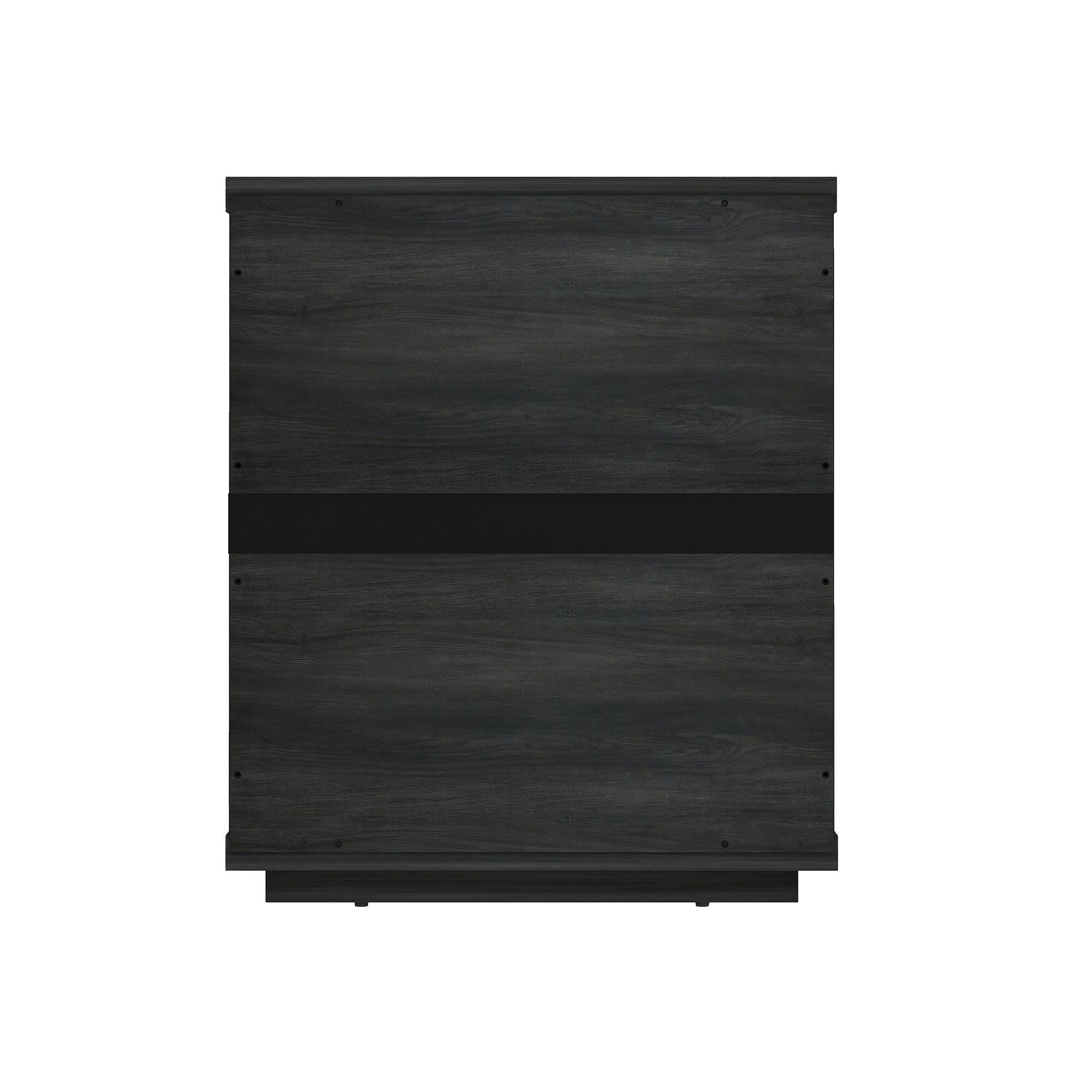 Manhattan Comfort Evelyn 20" 3 Drawer Nightstand, Gray, large