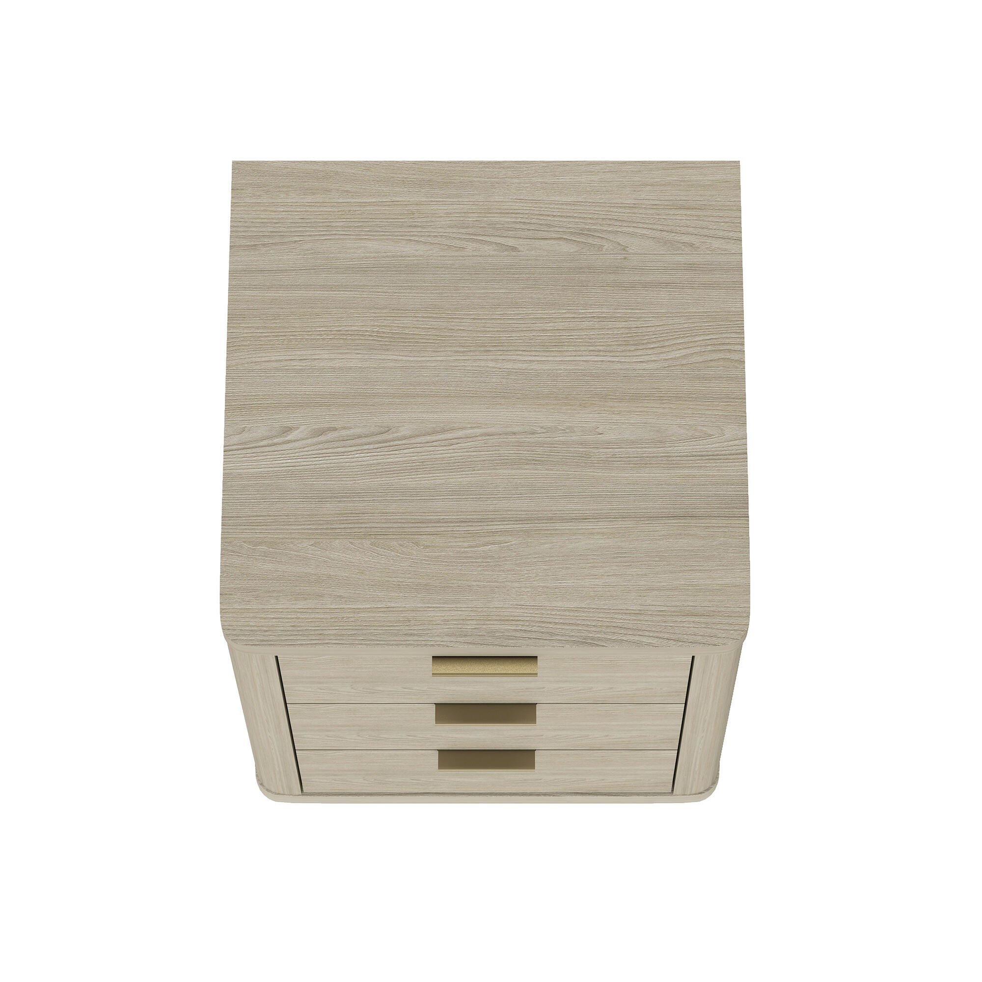 Manhattan Comfort Evelyn 20" 3 Drawer Nightstand, Natural, large