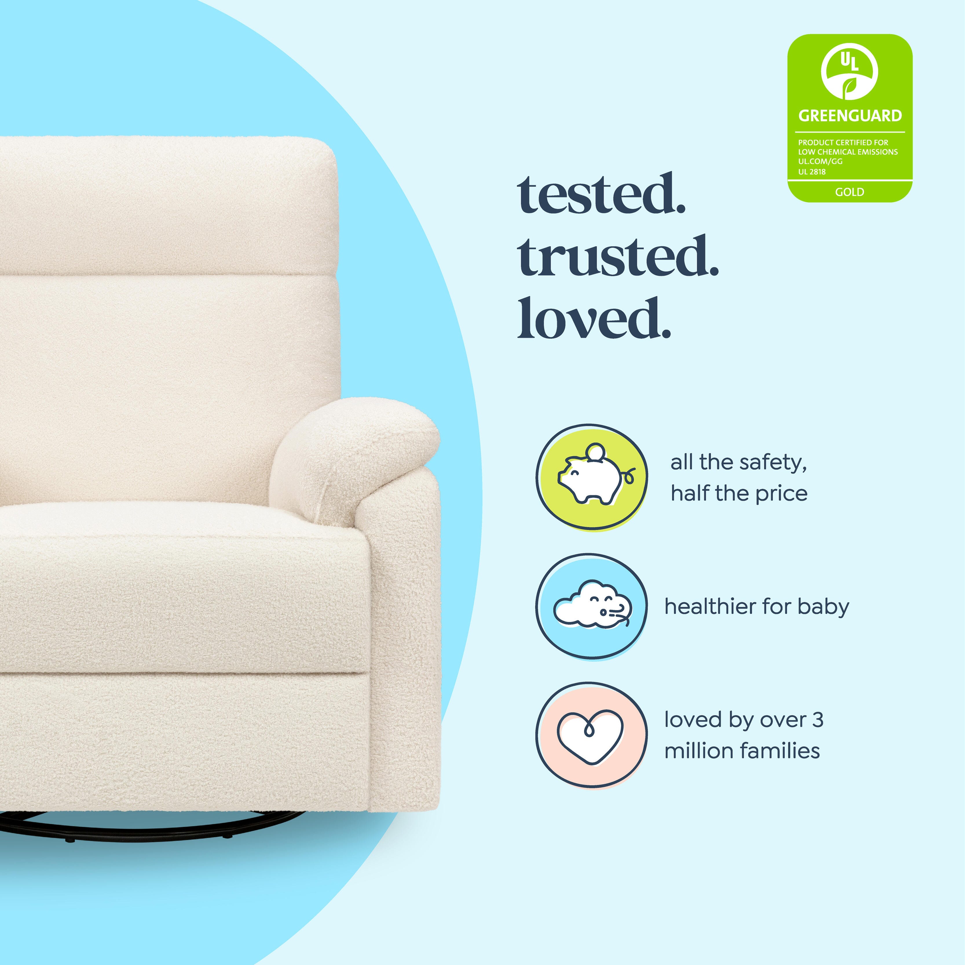 daVinci Suzy Manual Recliner, Cream, large