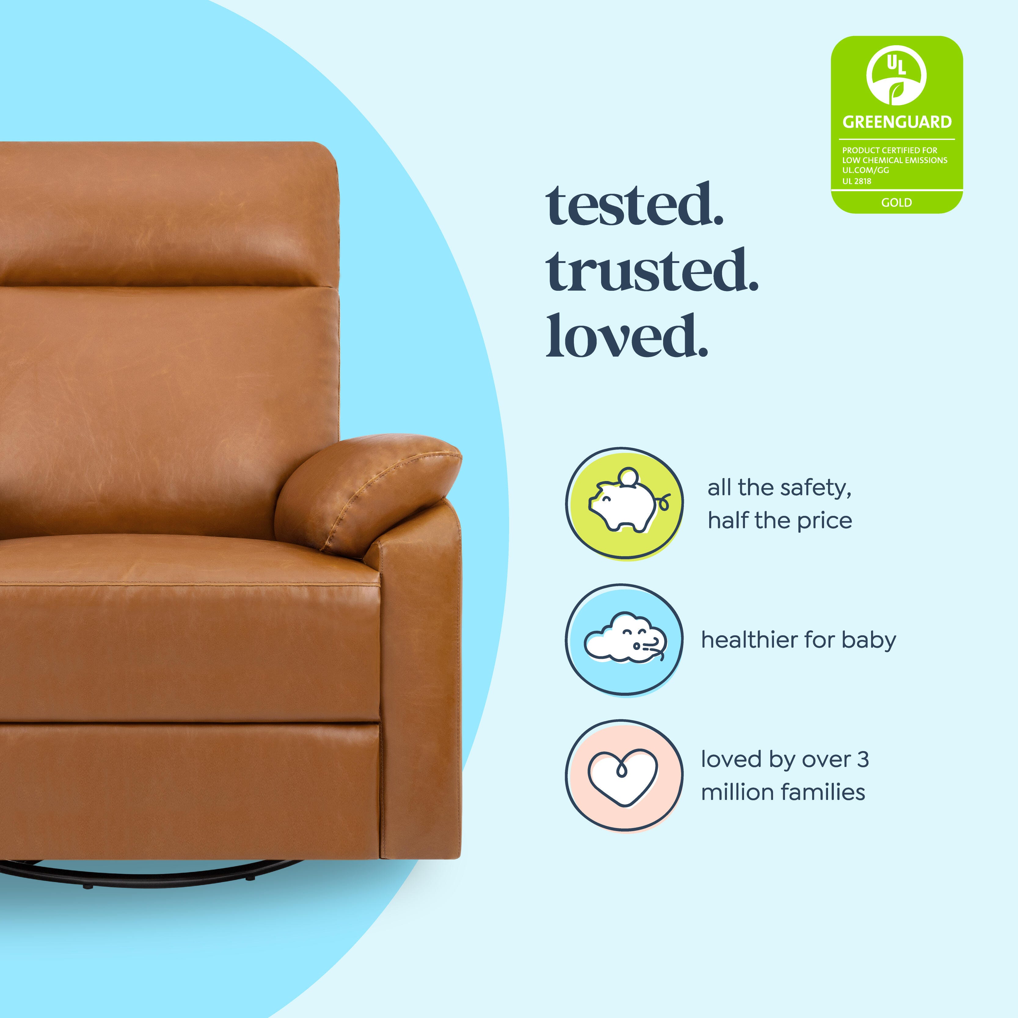 daVinci Suzy Manual Recliner, Brown, large