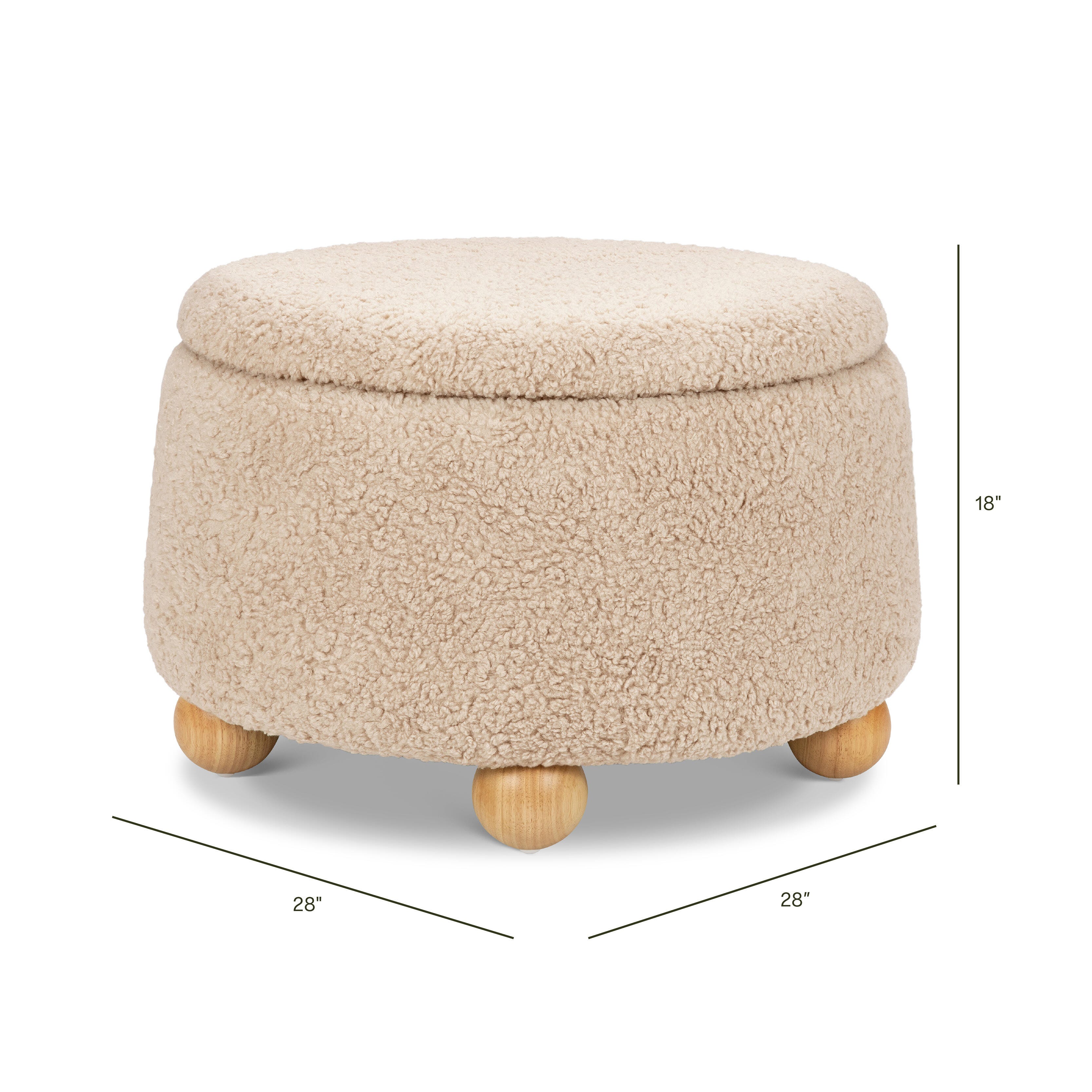 Namesake Ottoman with Storage, Beige, large