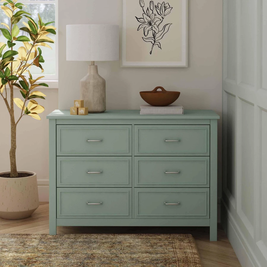 davinci shea 6 drawer dresser DaVinci Shea 6-Drawer Dresser Warm White/Honey