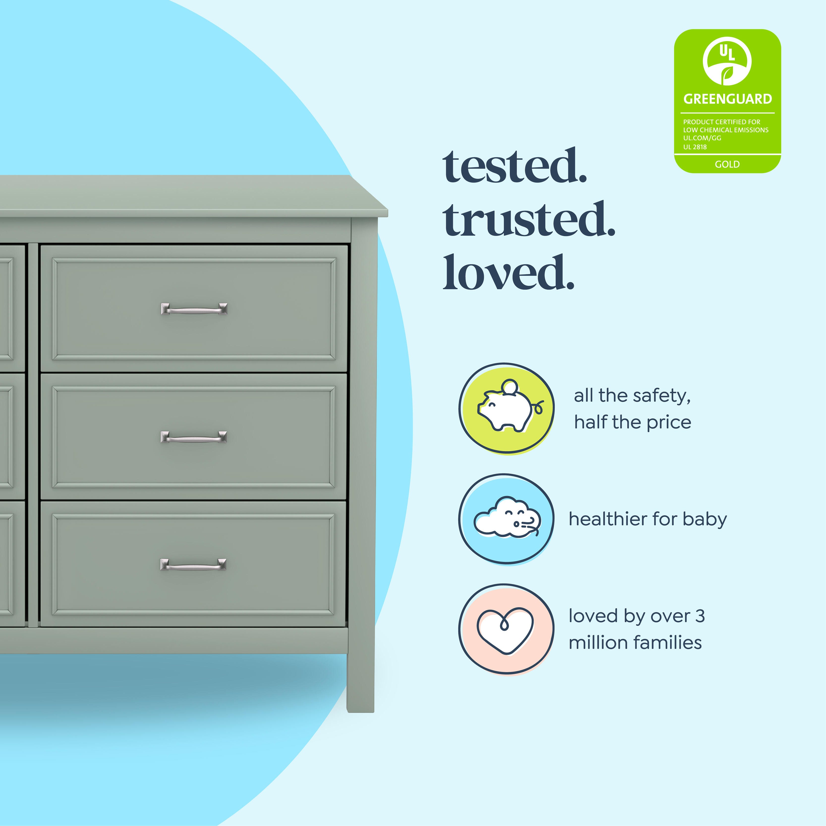 daVinci Charlie 6 Drawer Dresser, , large
